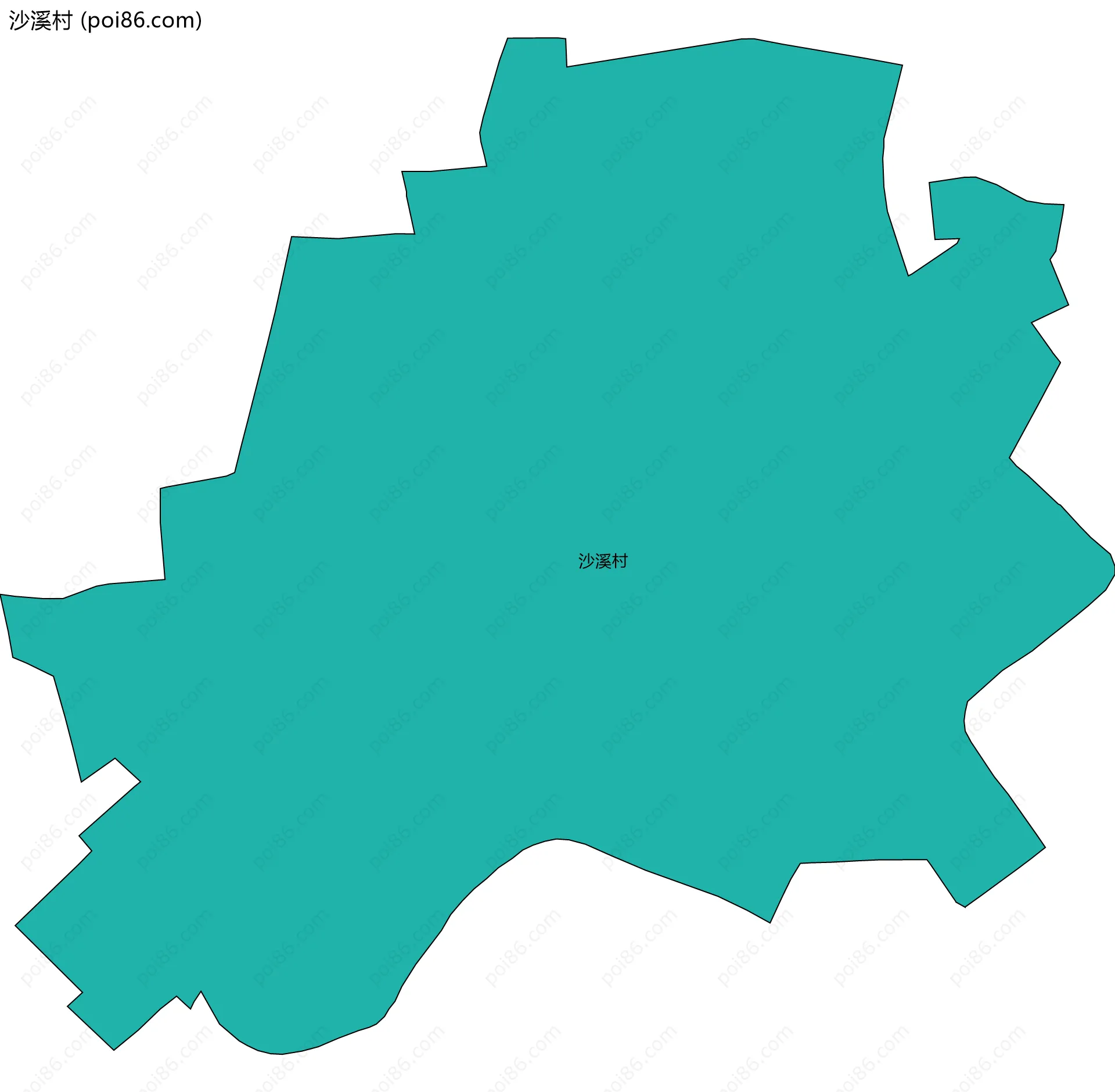 沙溪村边界地图