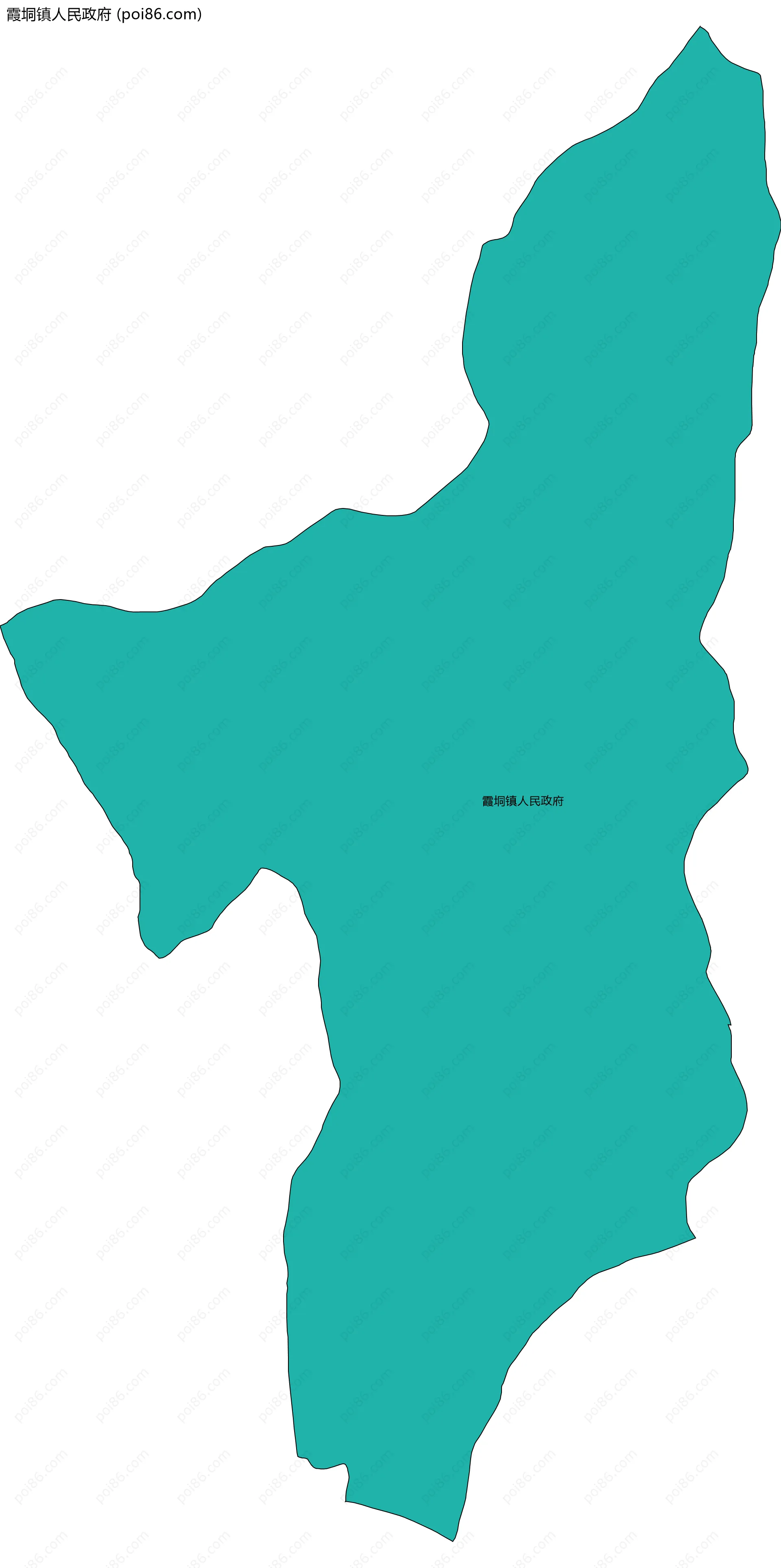 霞垌镇人民政府边界地图