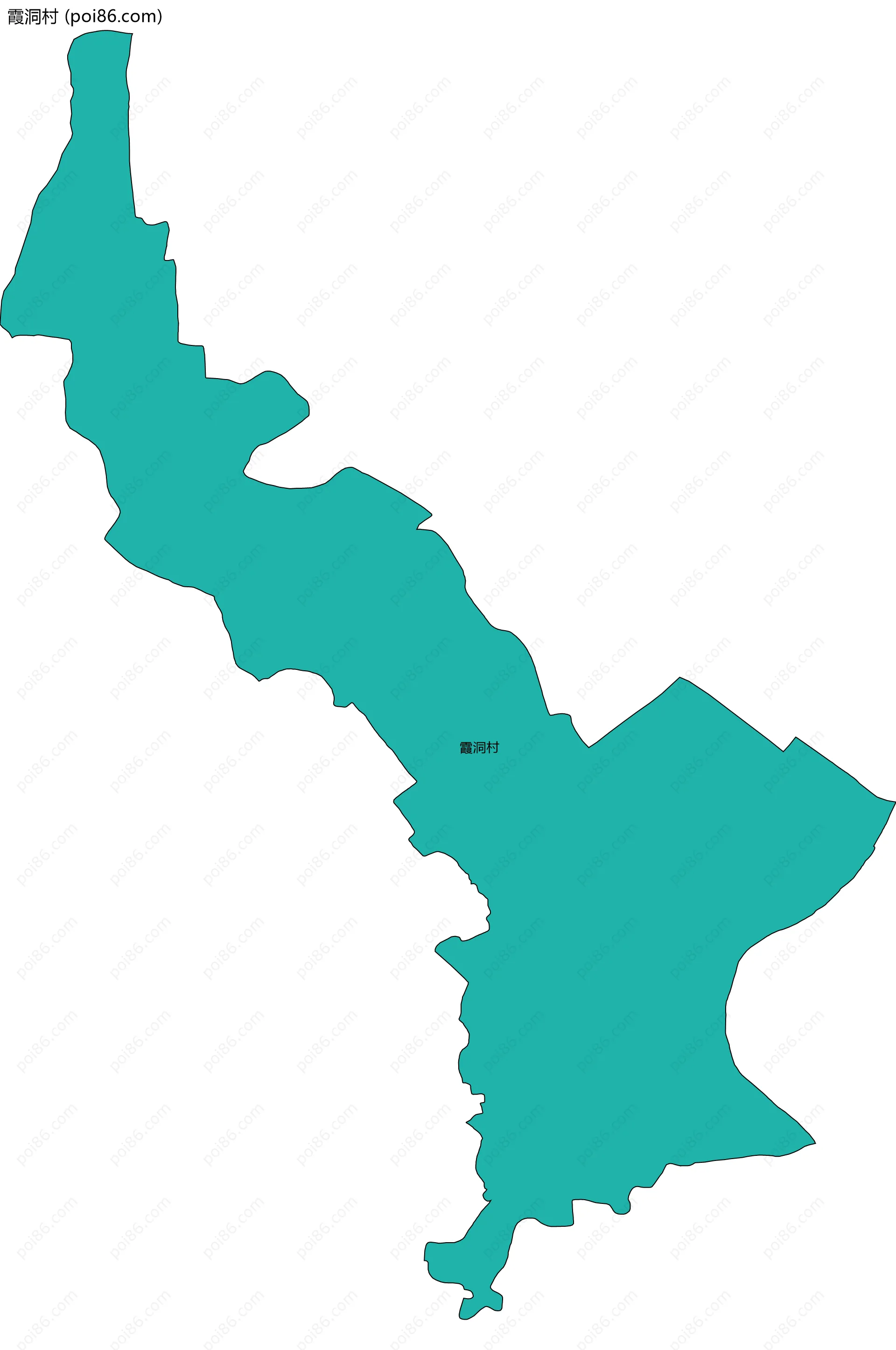 霞洞村边界地图