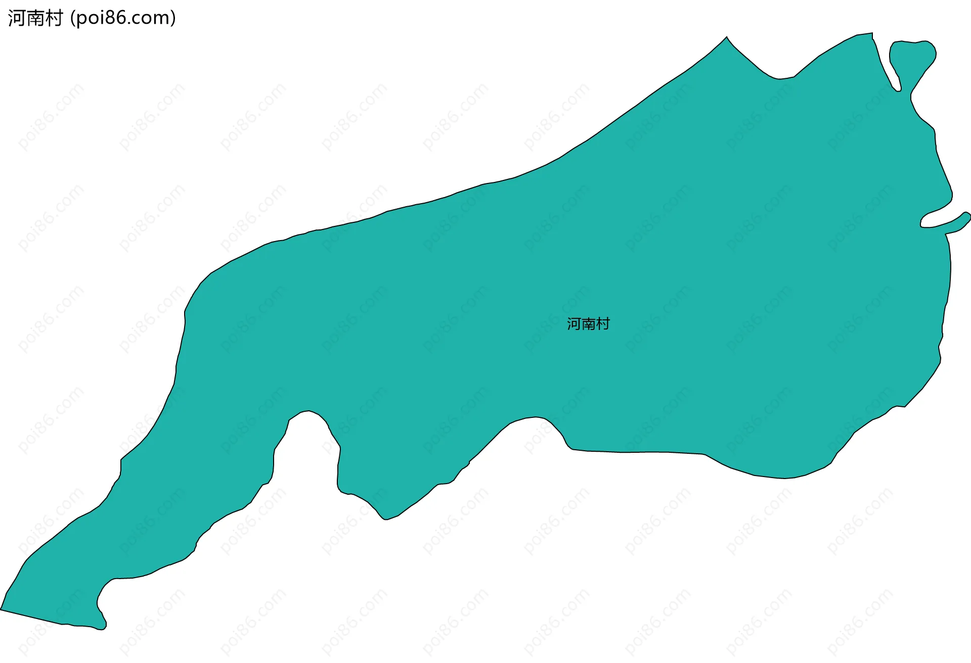 河南村边界地图