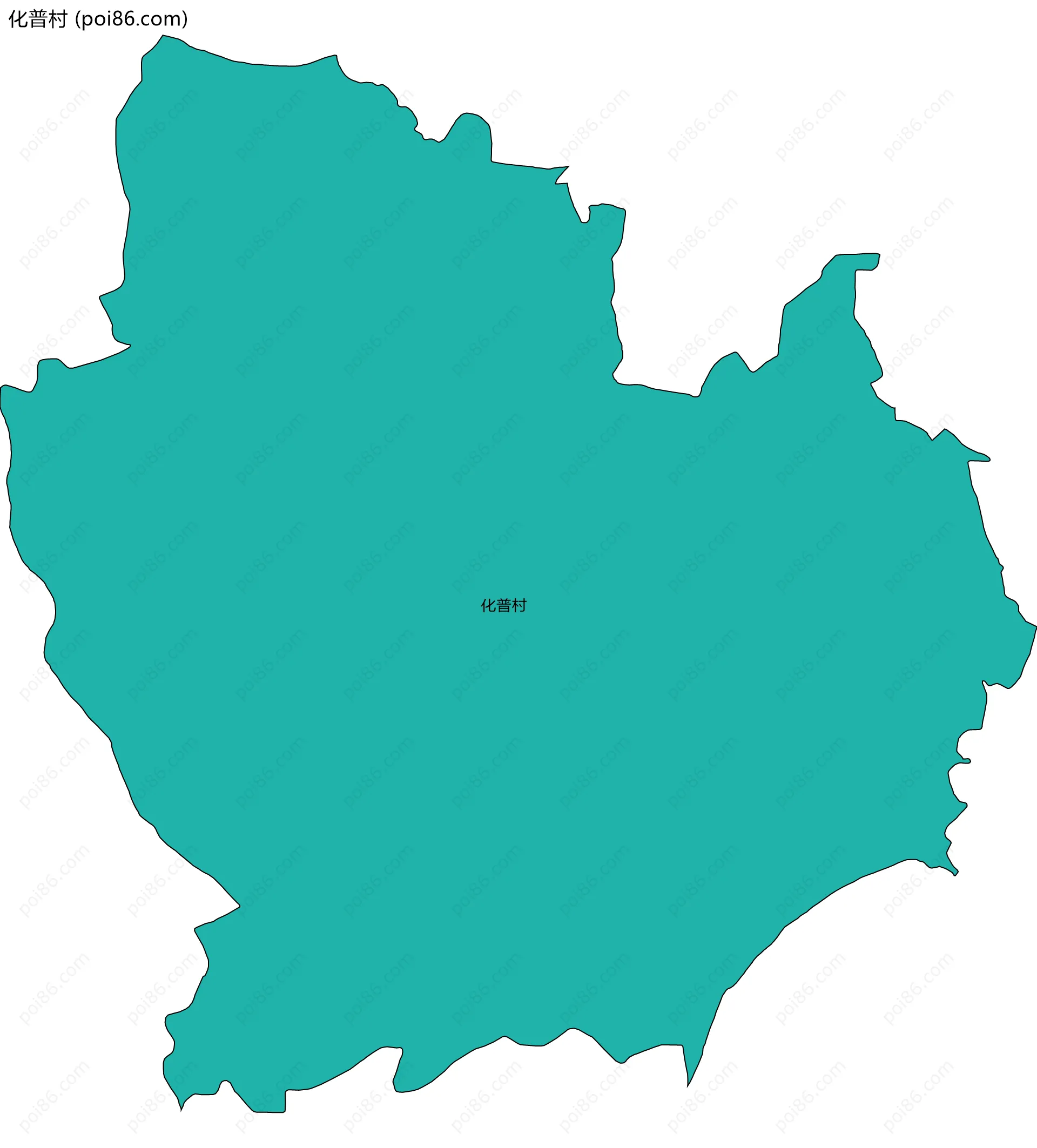 化普村边界地图