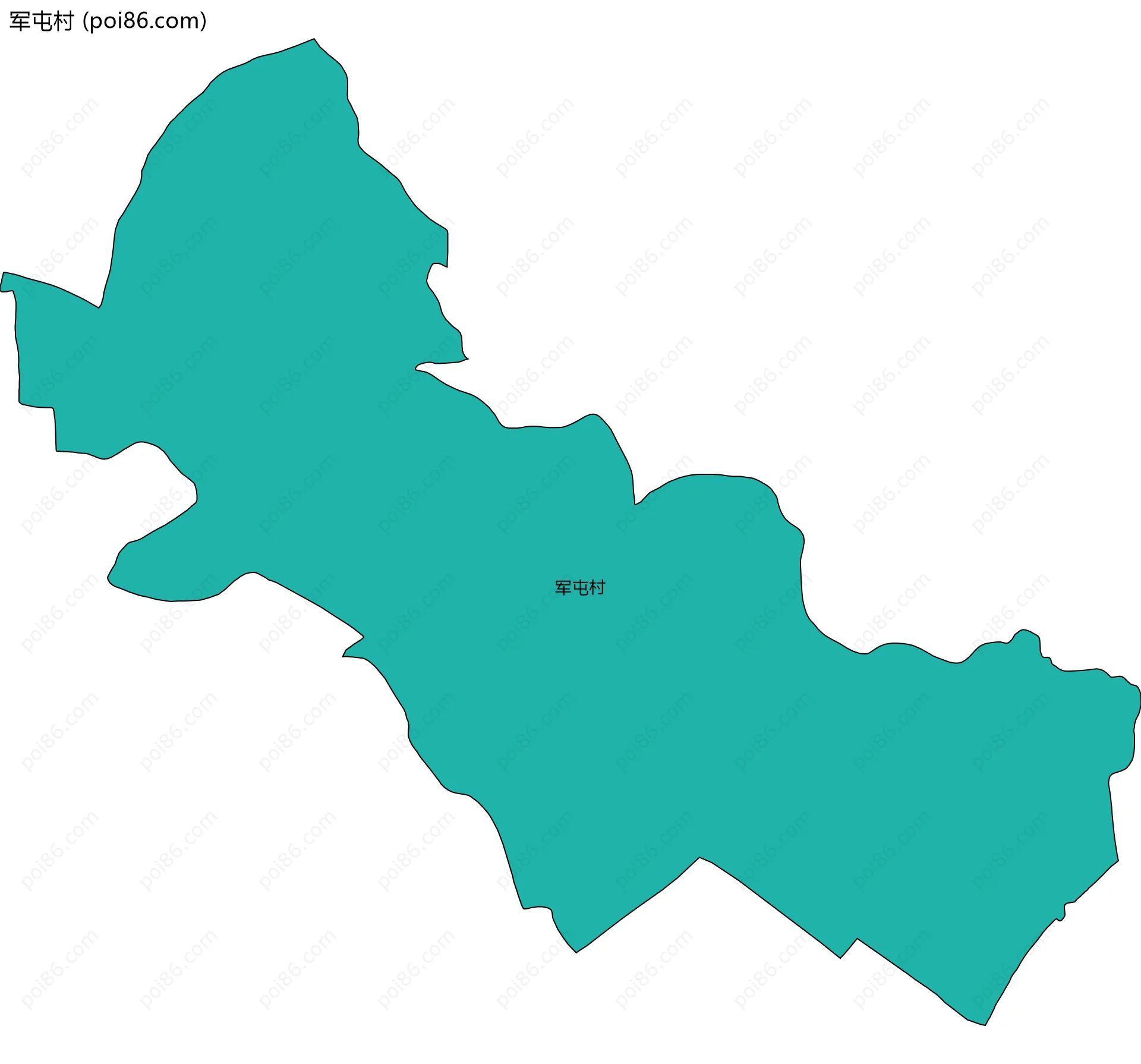 军屯村边界地图