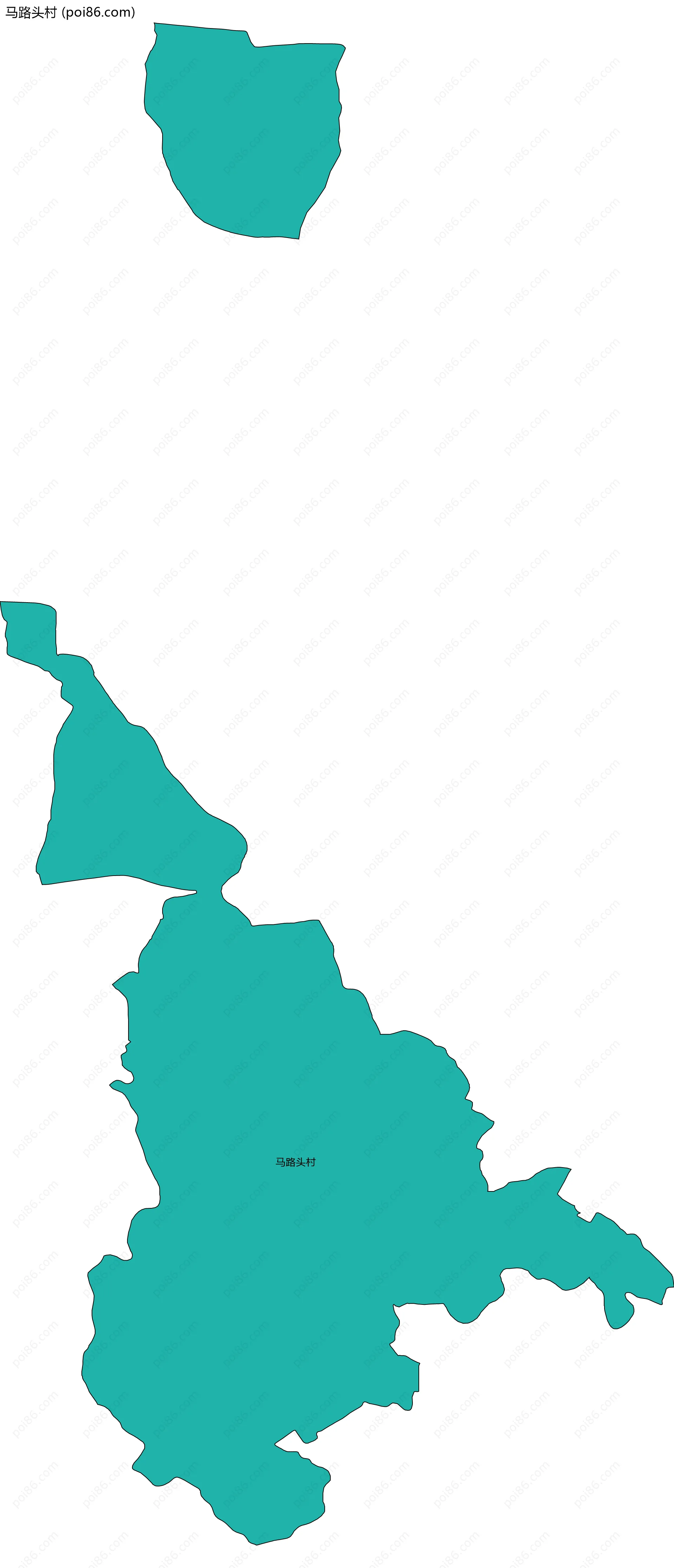 马路头村边界地图