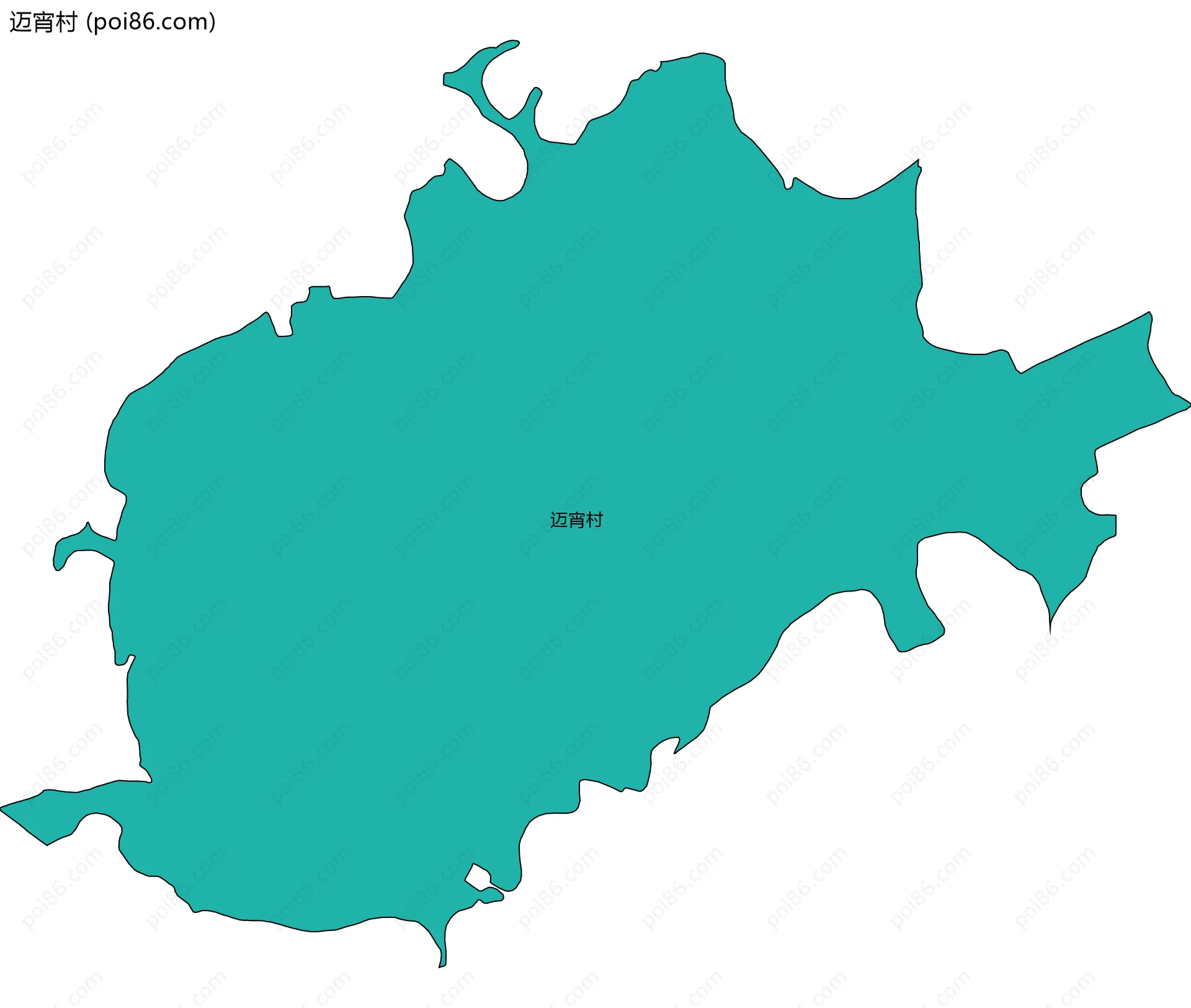 迈宵村边界地图