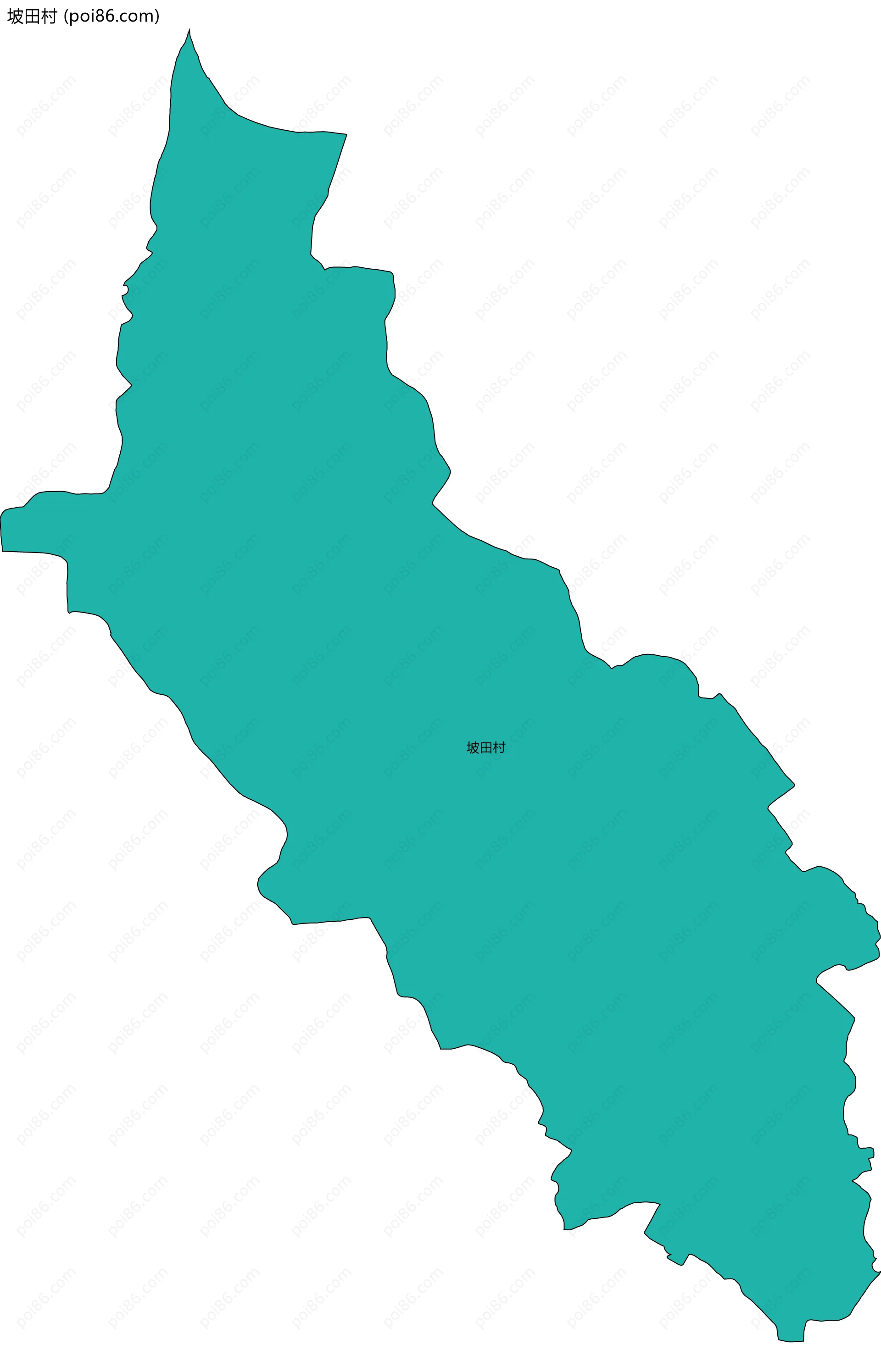 坡田村边界地图