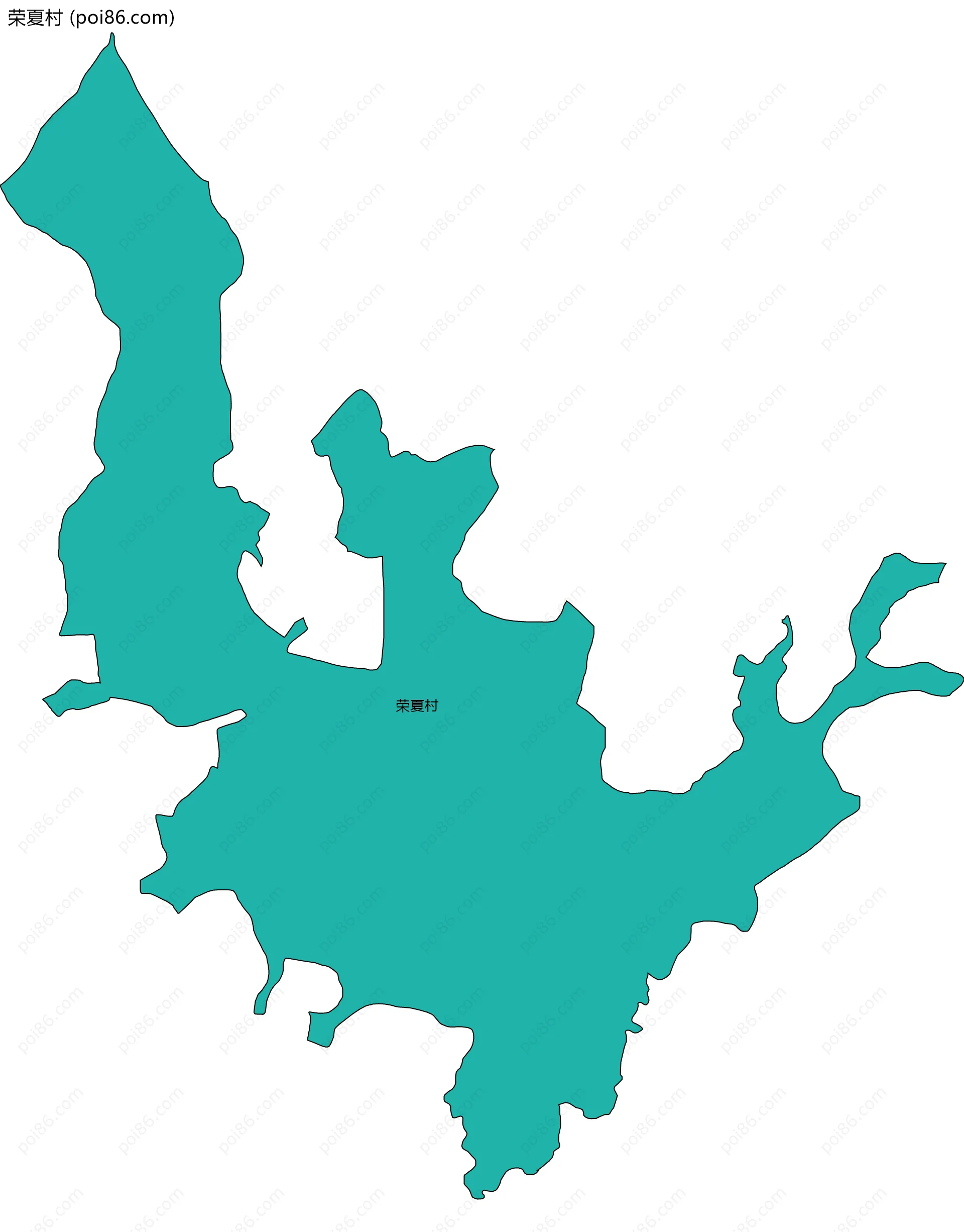 荣夏村边界地图