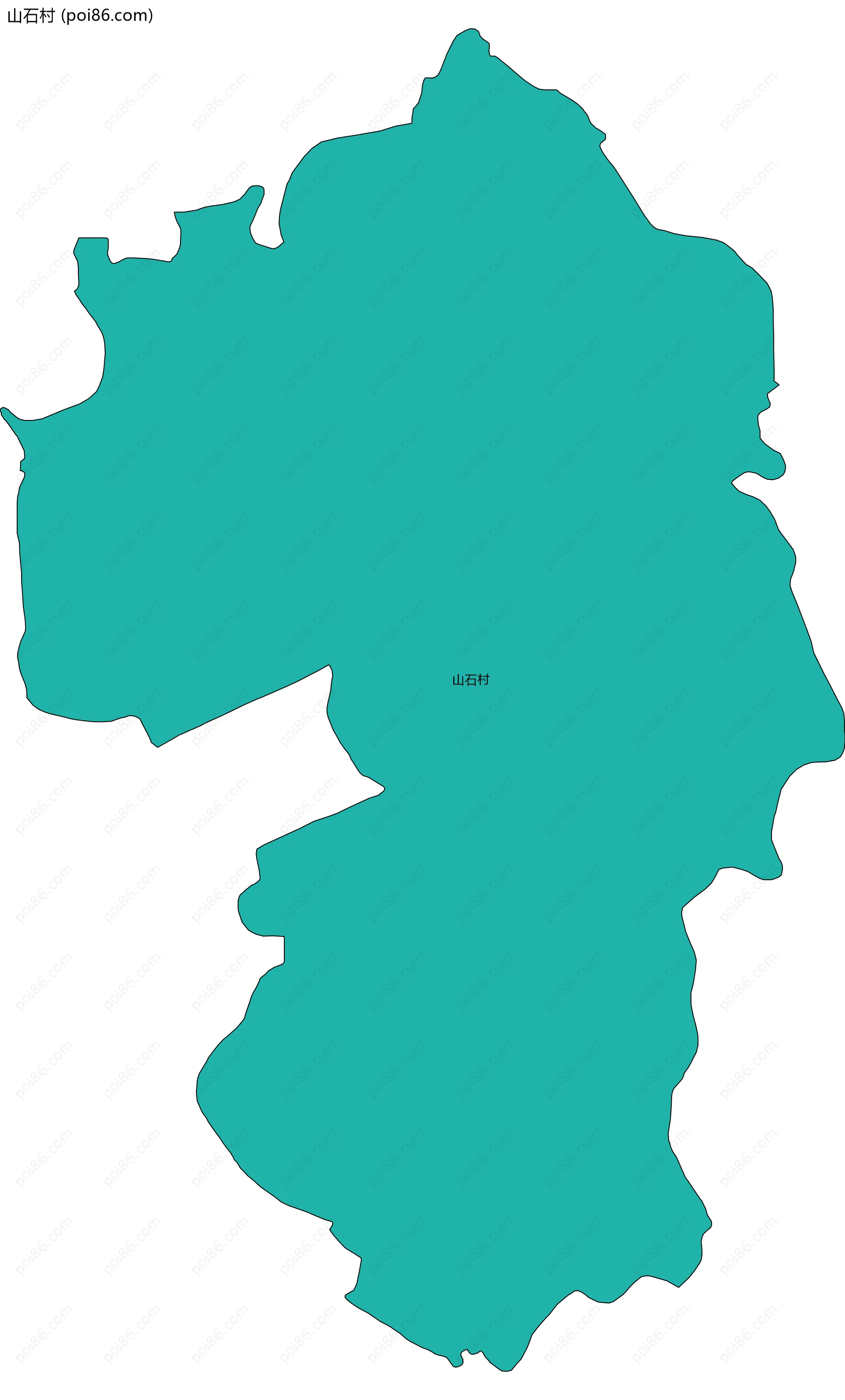 山石村边界地图