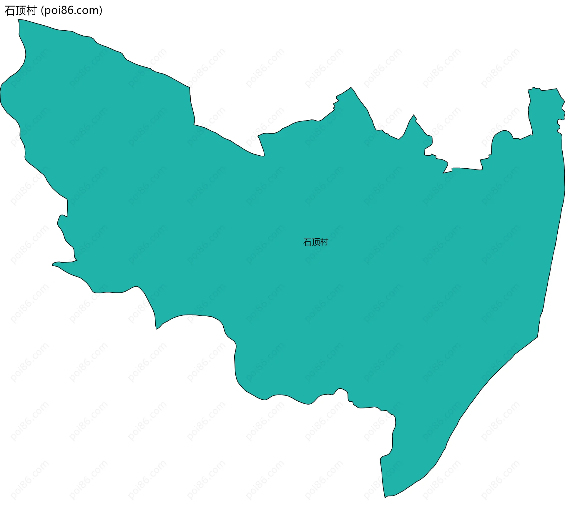 石顶村边界地图