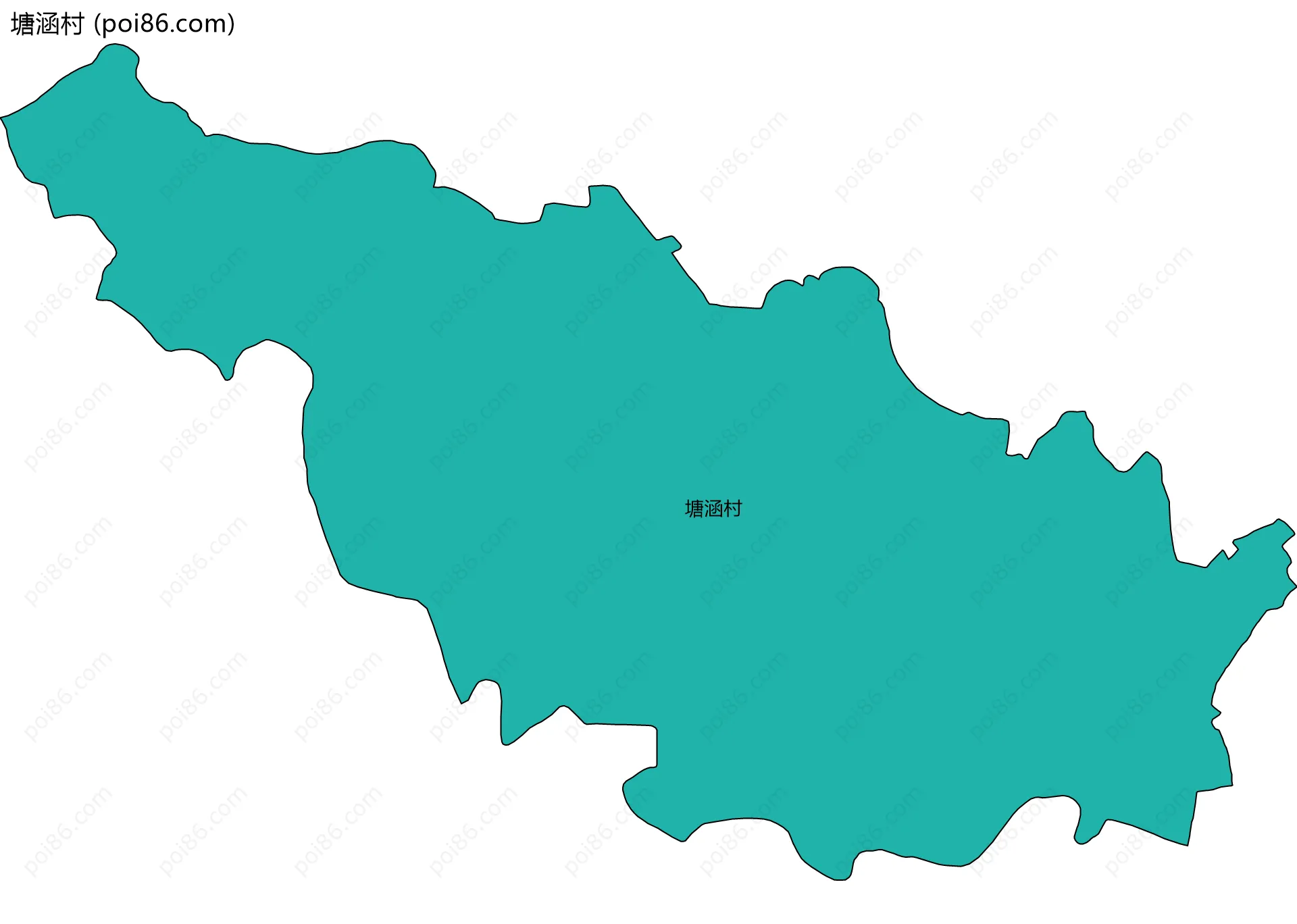 塘涵村边界地图