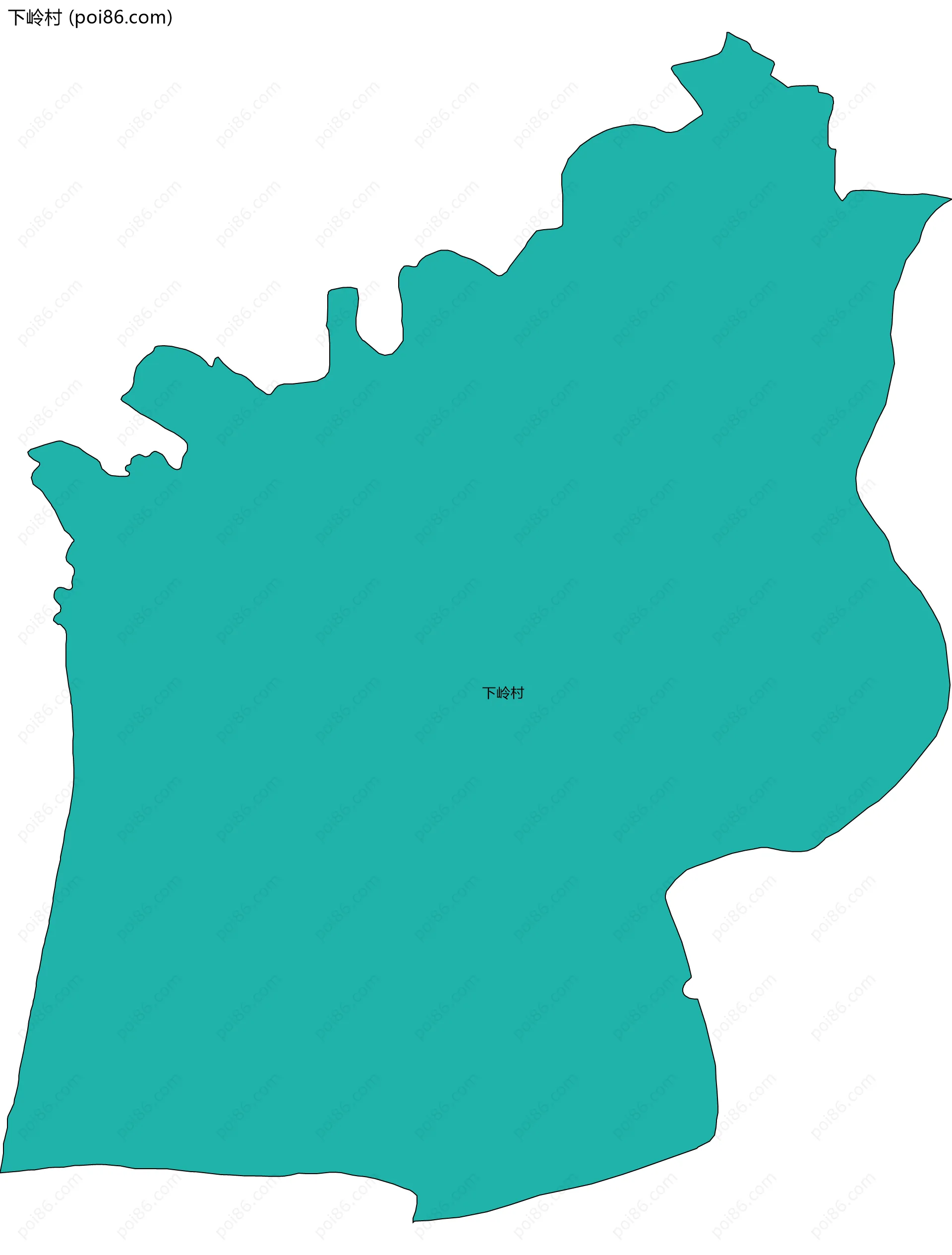 下岭村边界地图