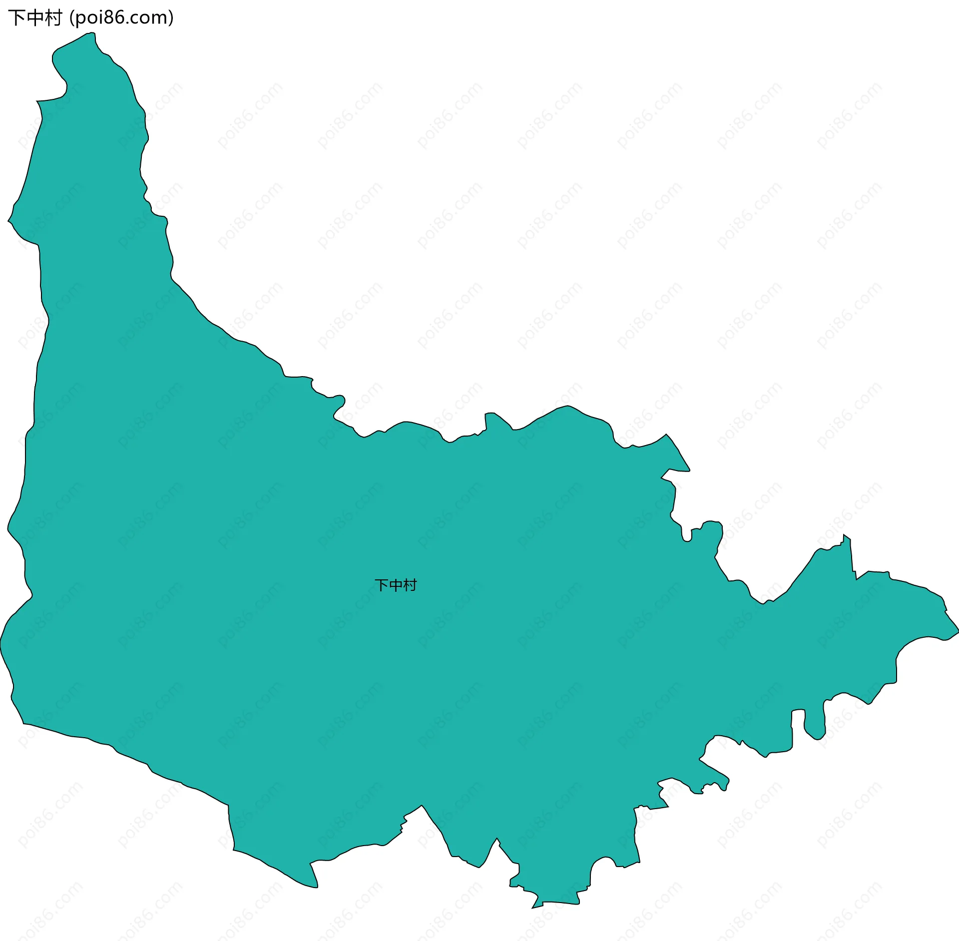 下中村边界地图