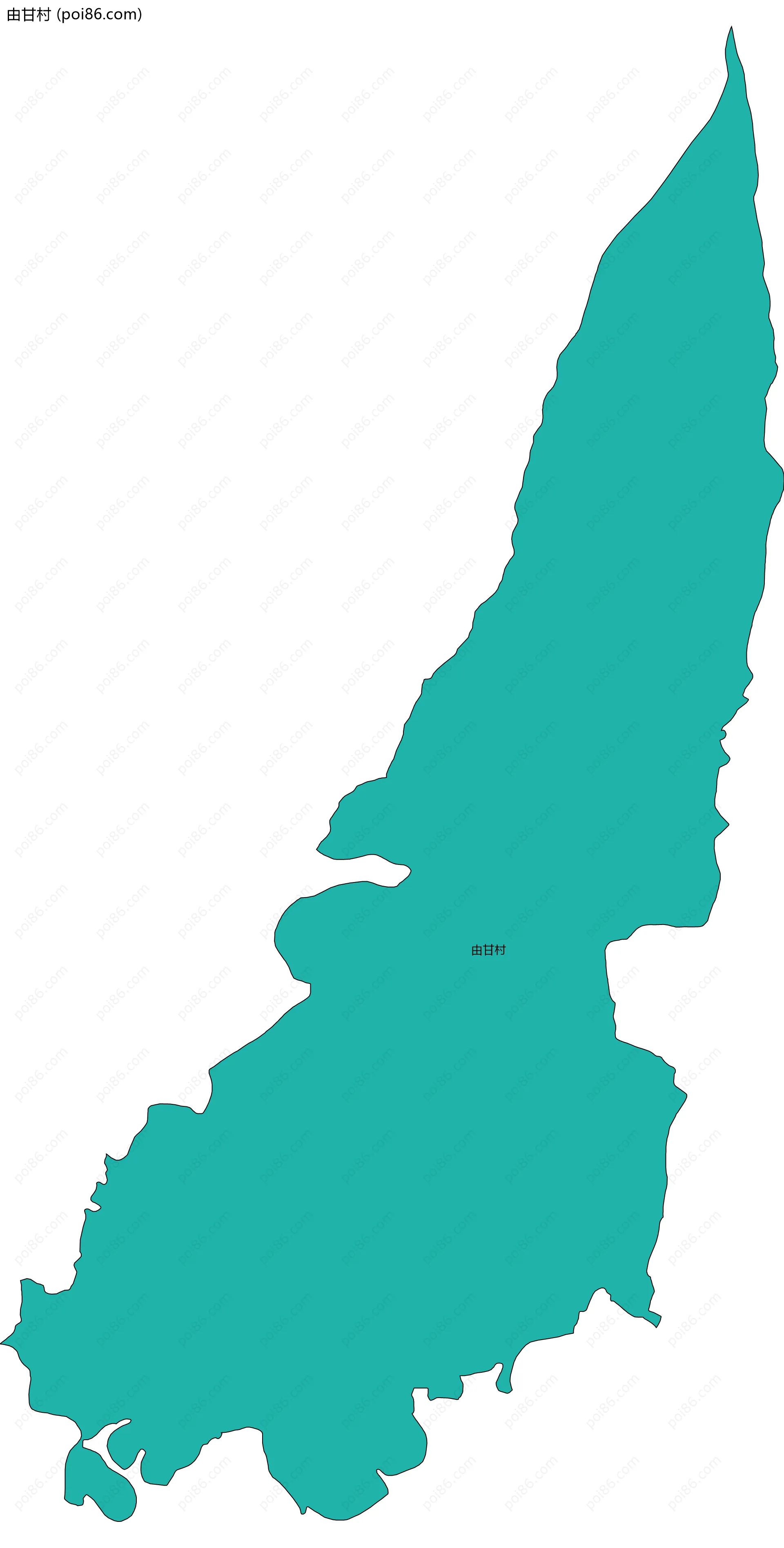 由甘村边界地图