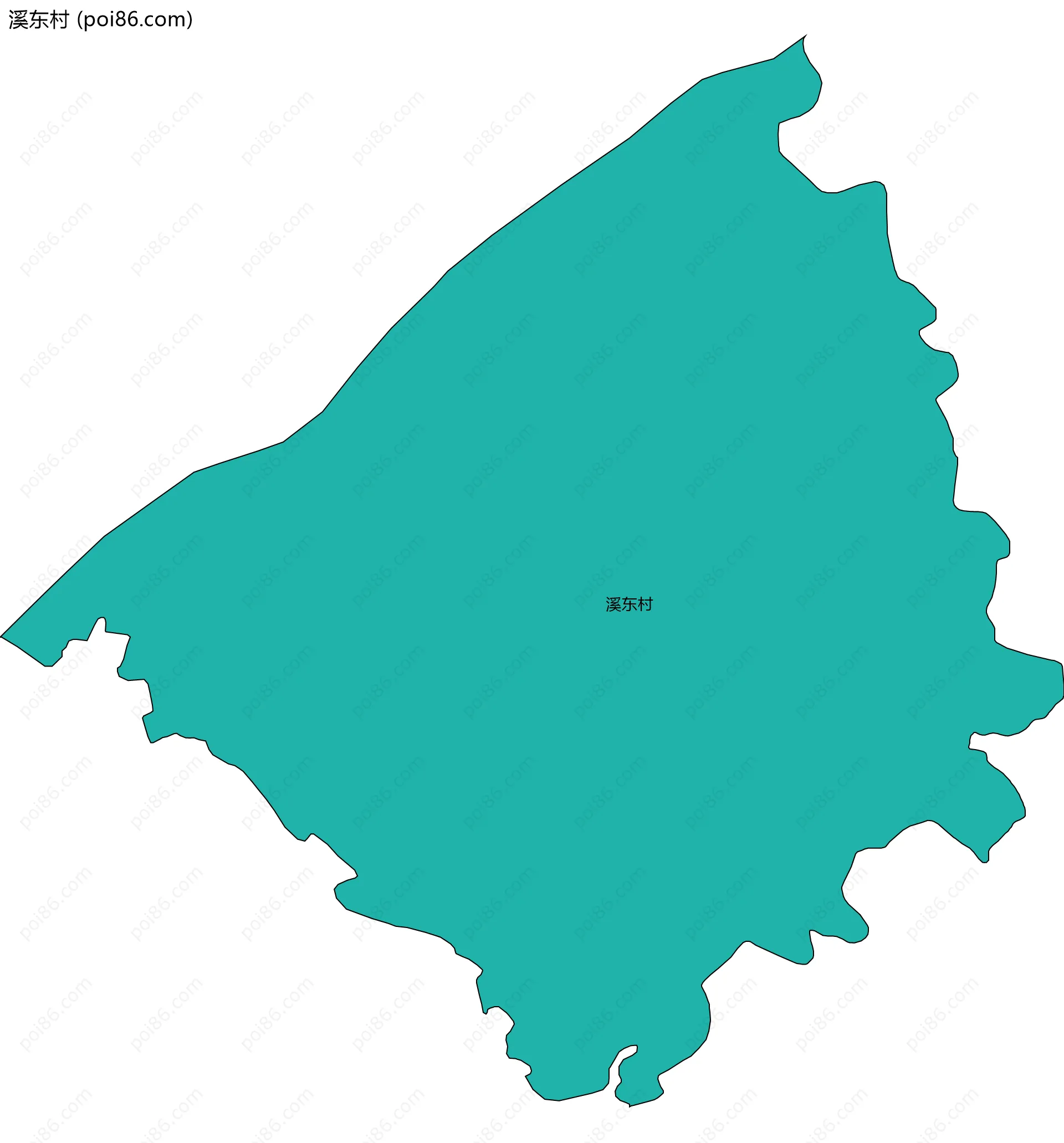 溪东村边界地图