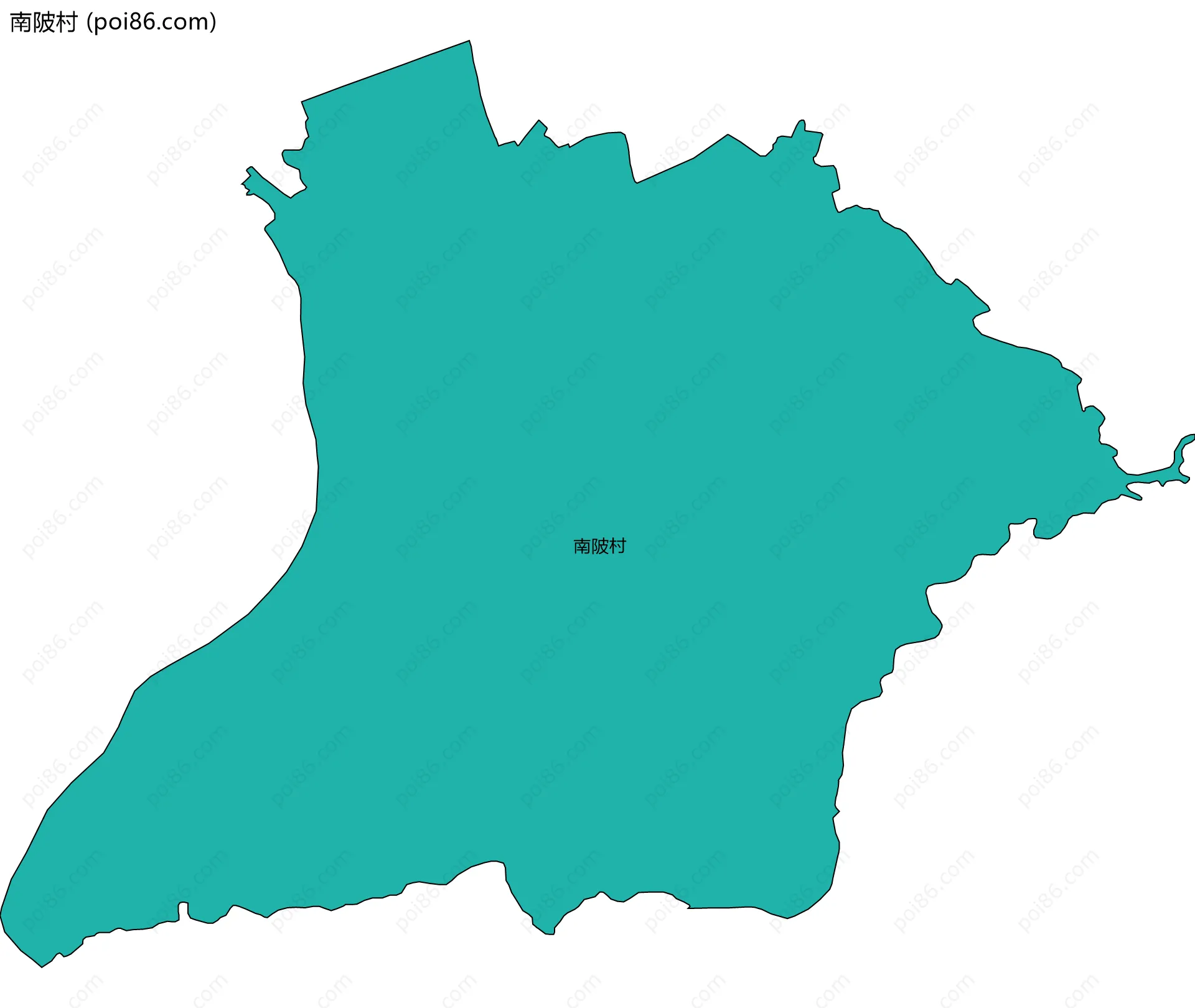 南陂村边界地图