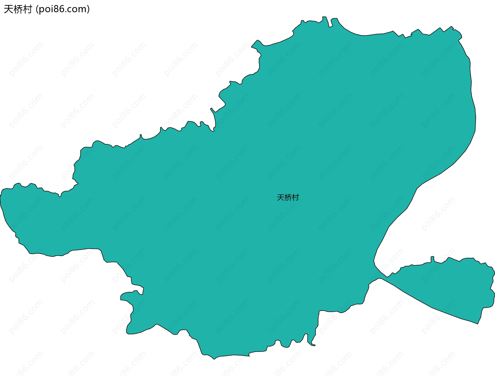 天桥村边界地图