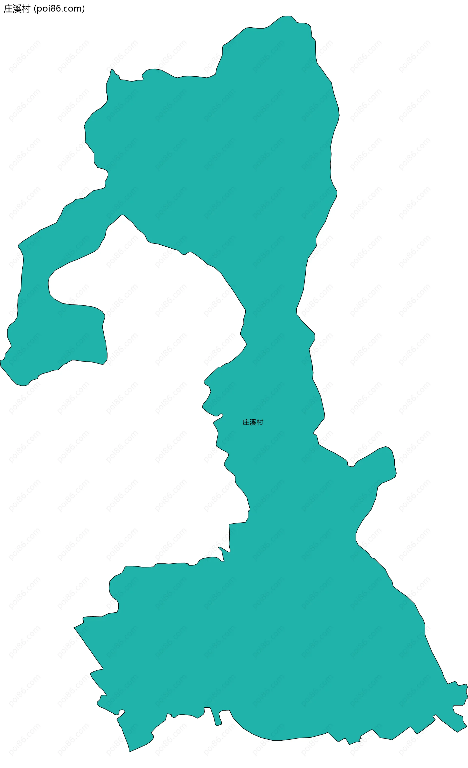 庄溪村边界地图