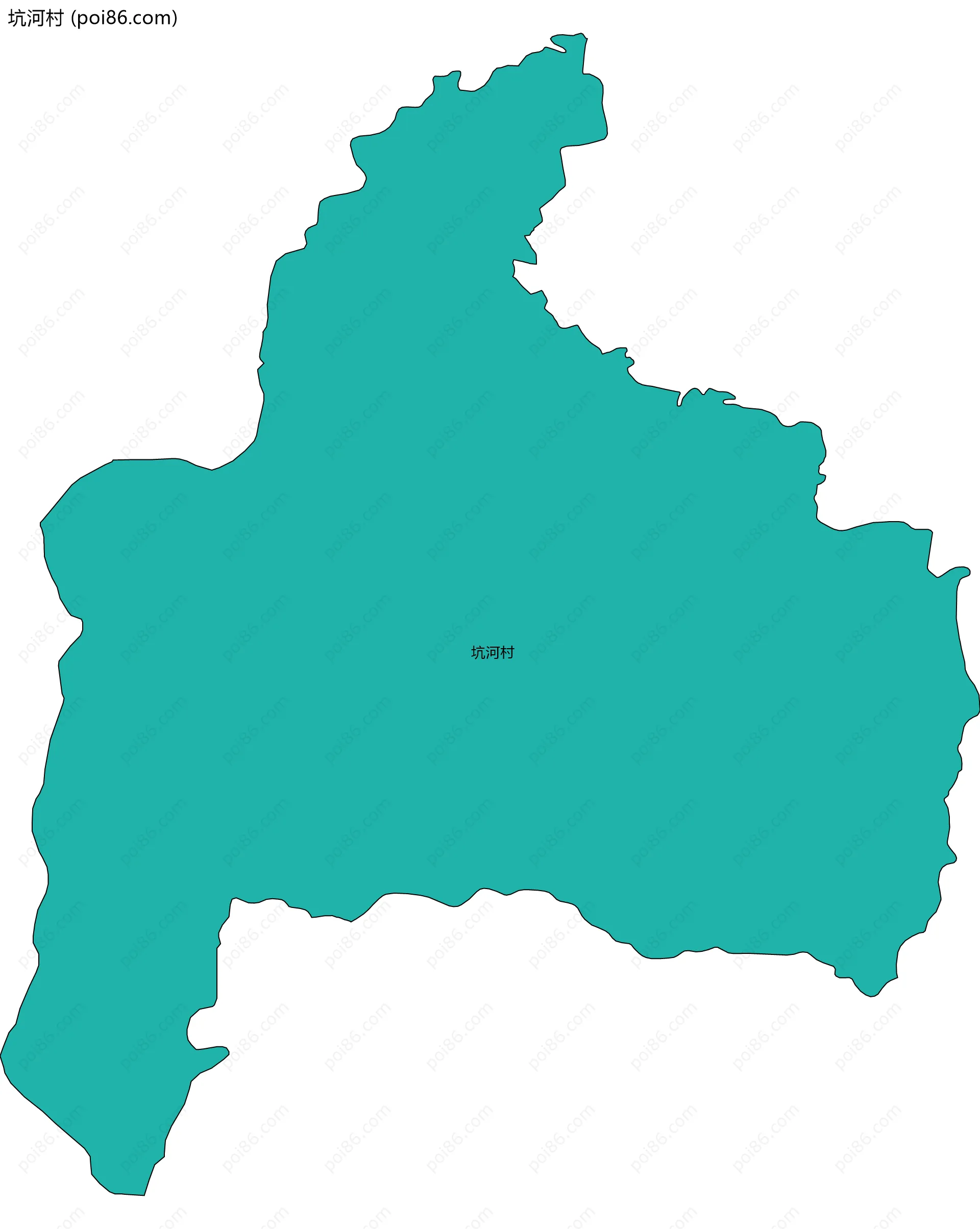 坑河村边界地图