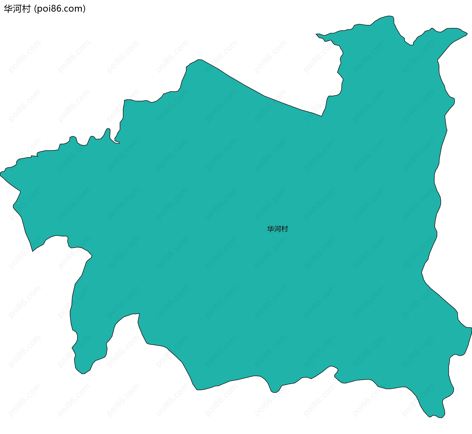 华河村边界地图