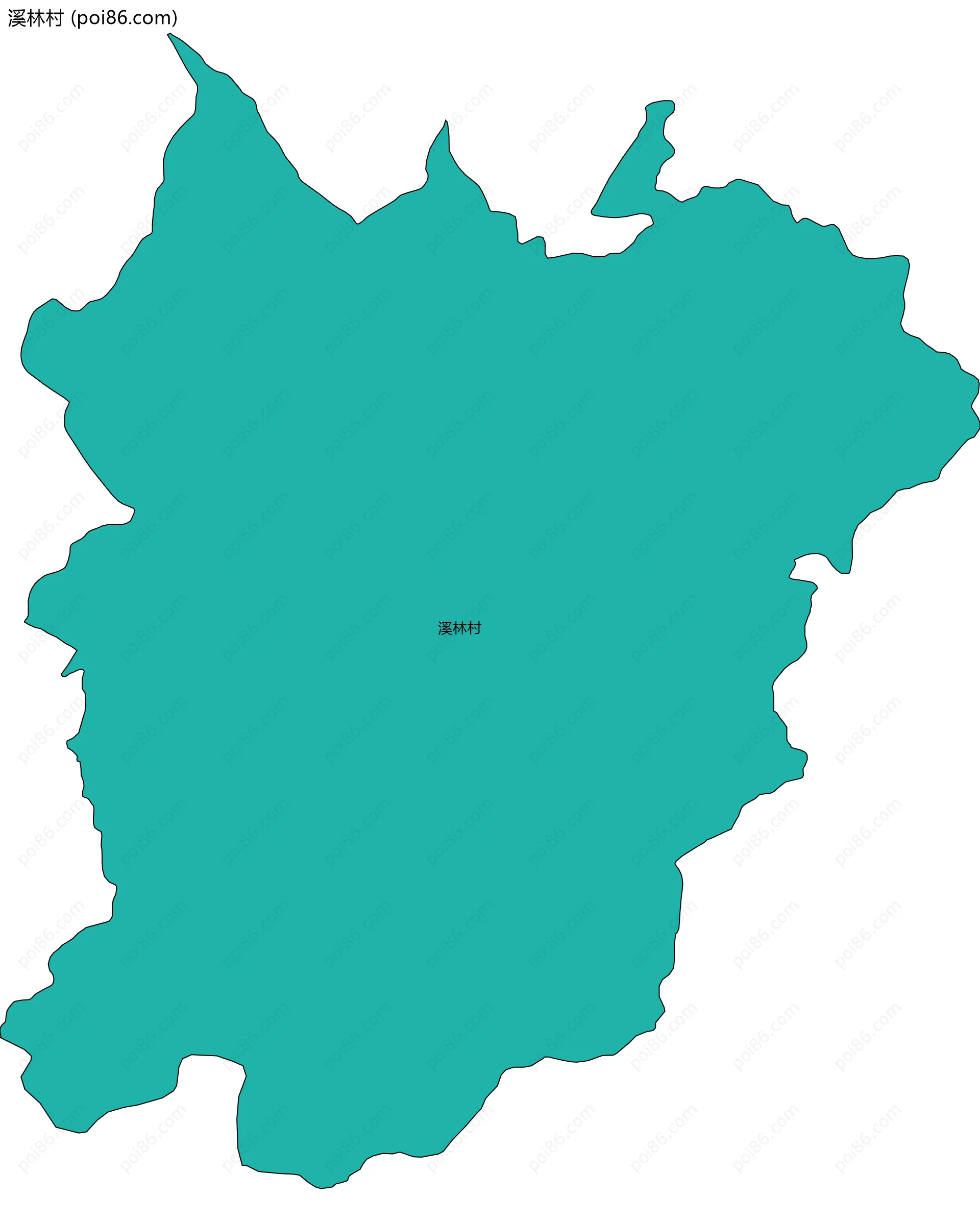 溪林村边界地图