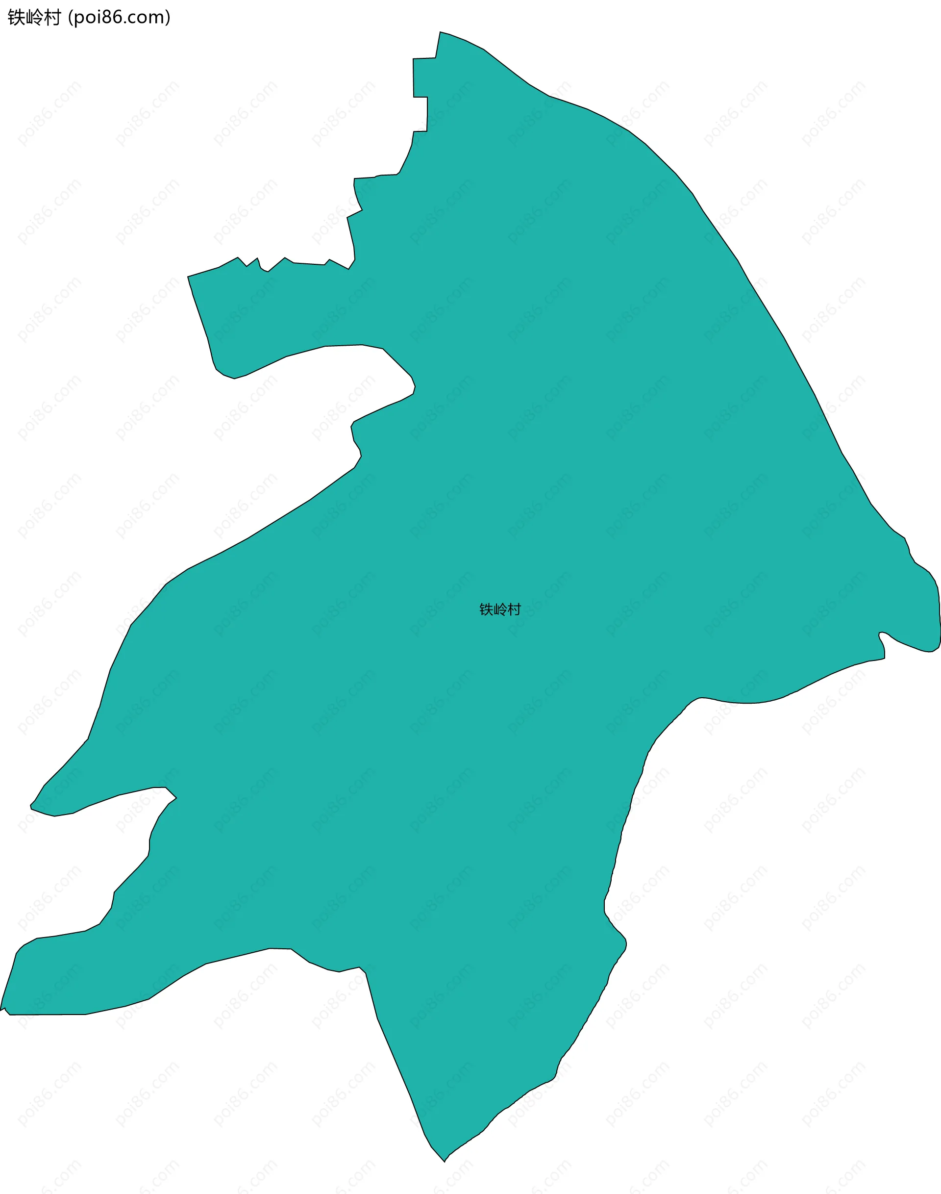 铁岭村边界地图