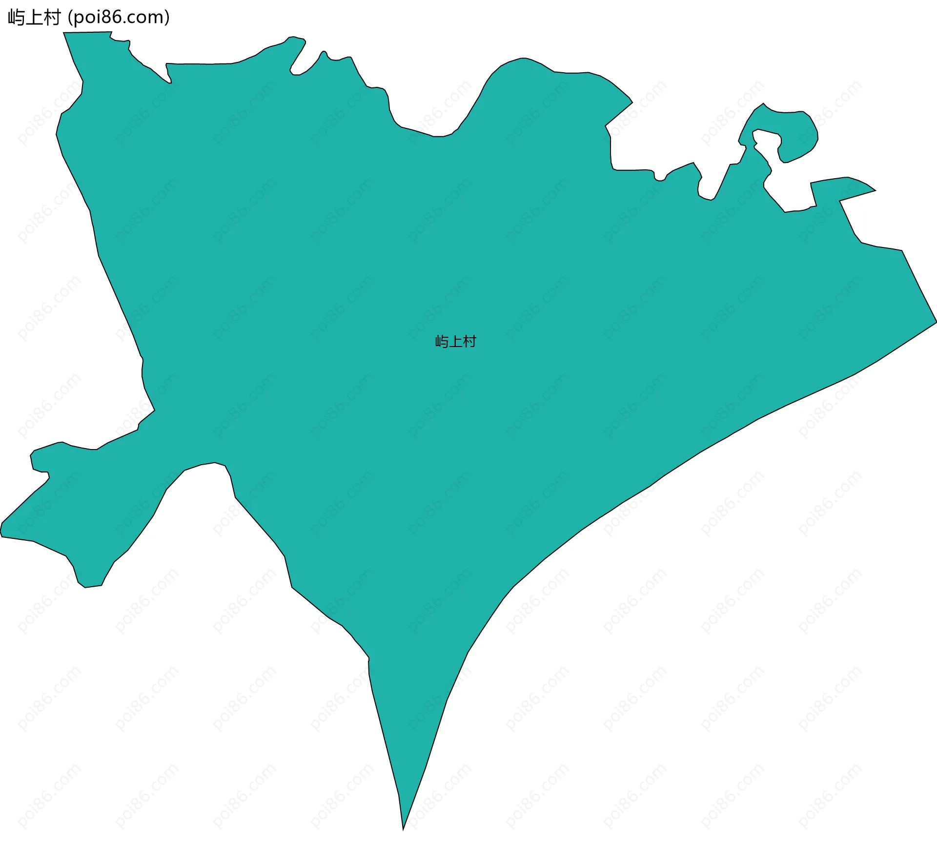 屿上村边界地图