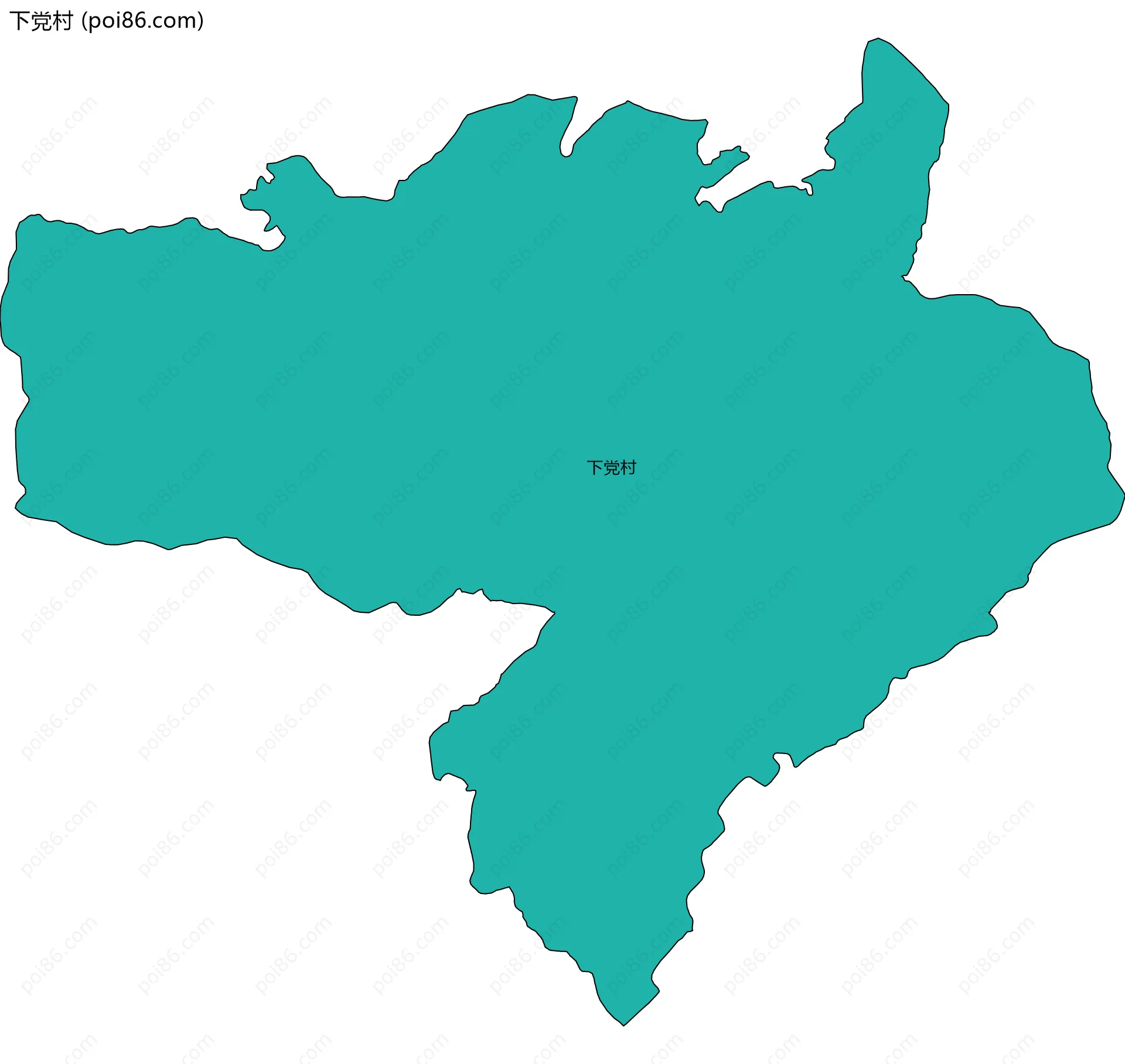 下党村边界地图