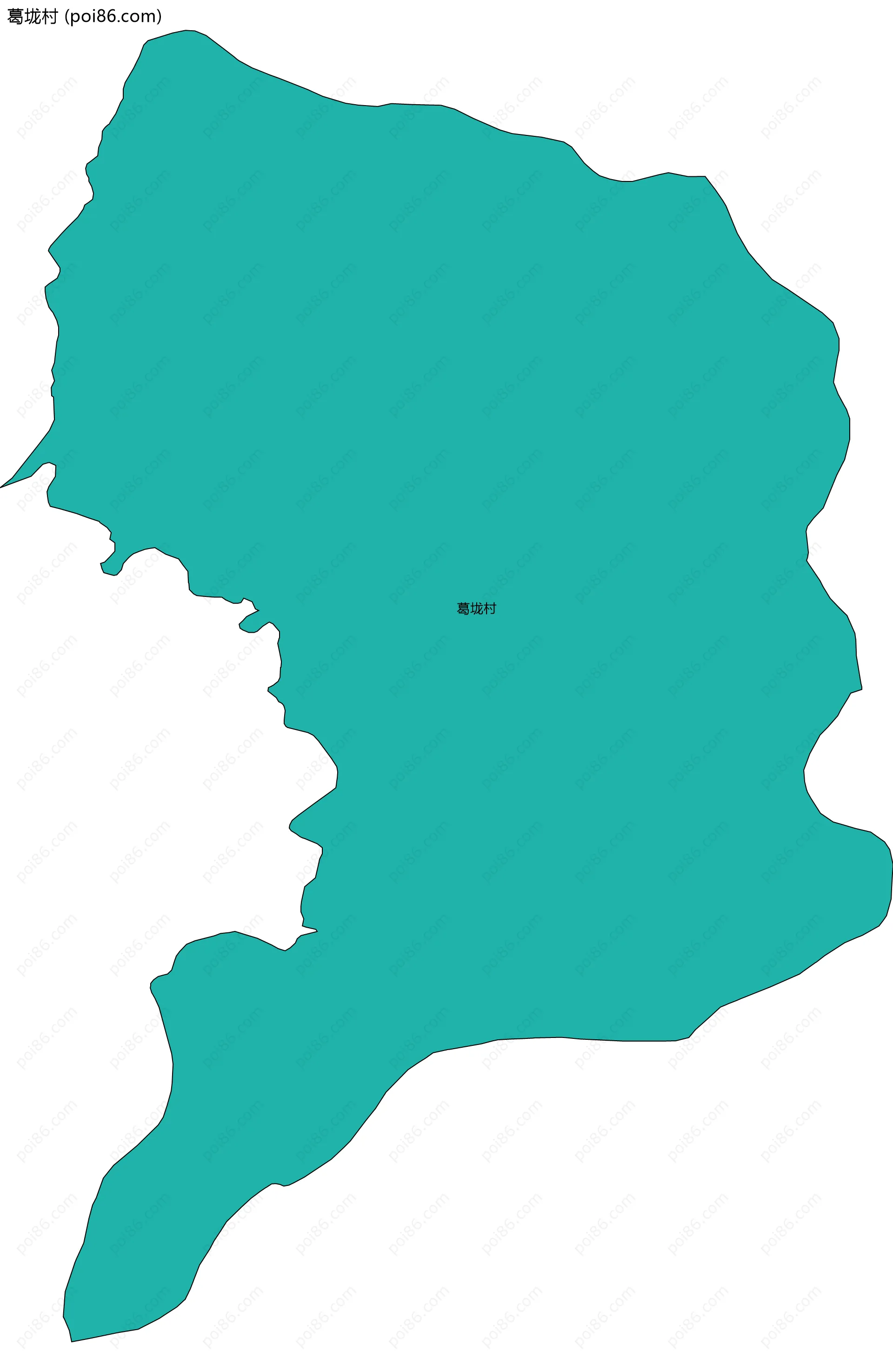 葛垅村边界地图