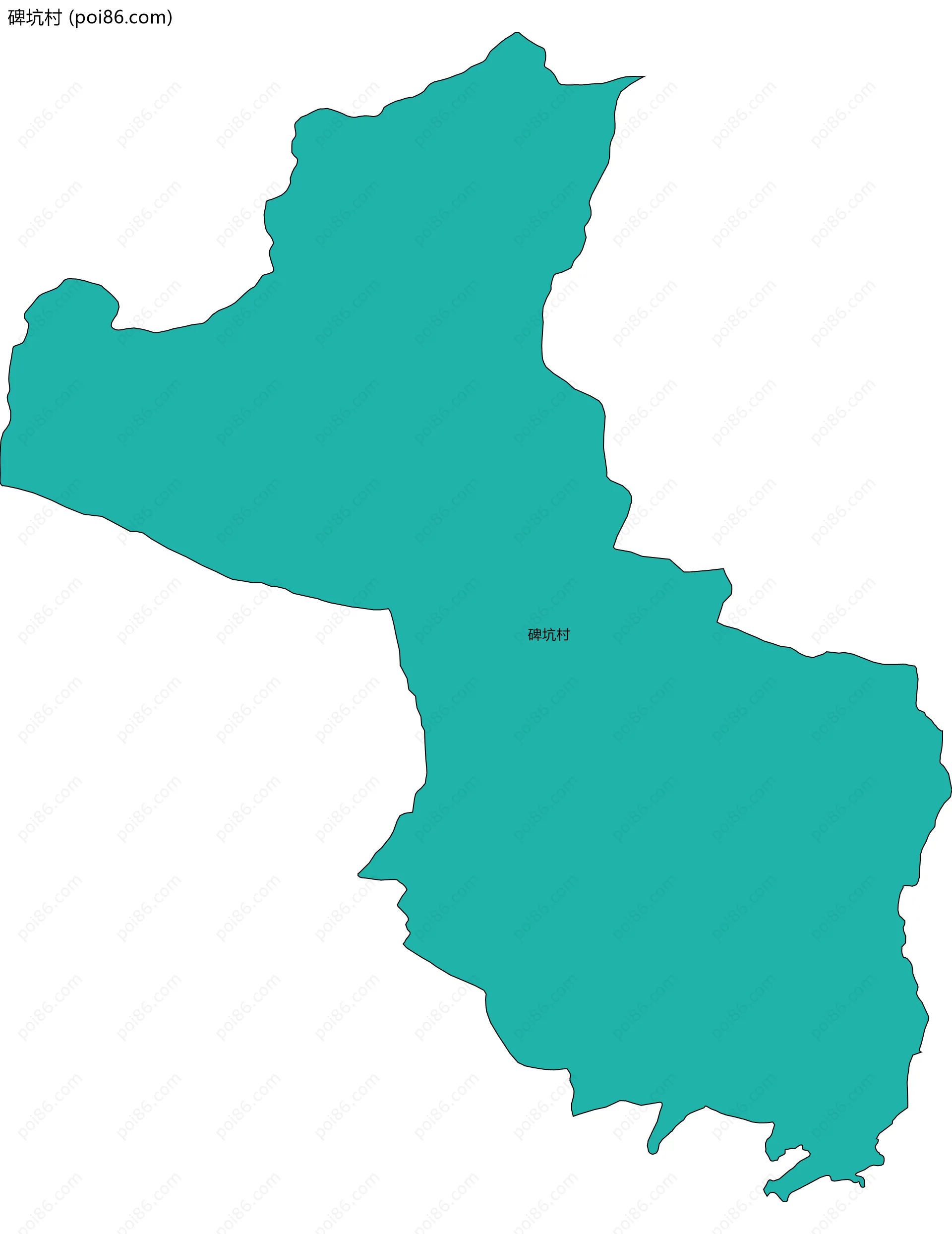 碑坑村边界地图