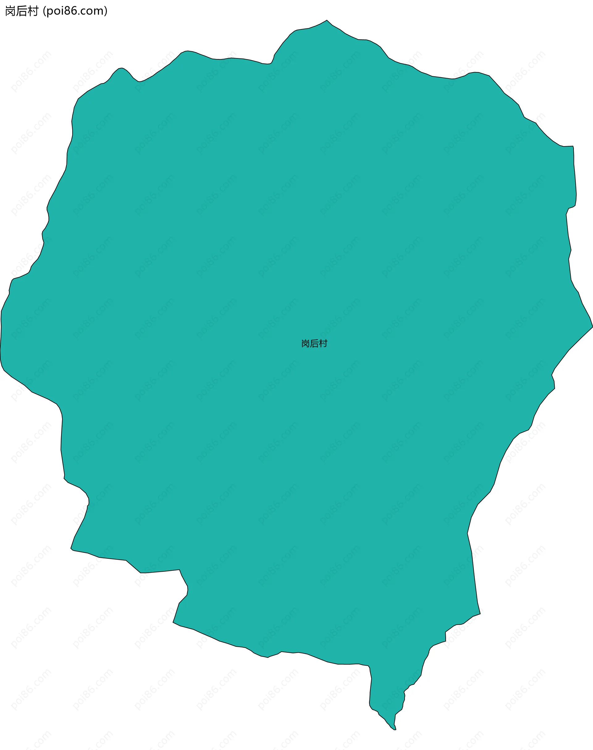 岗后村边界地图