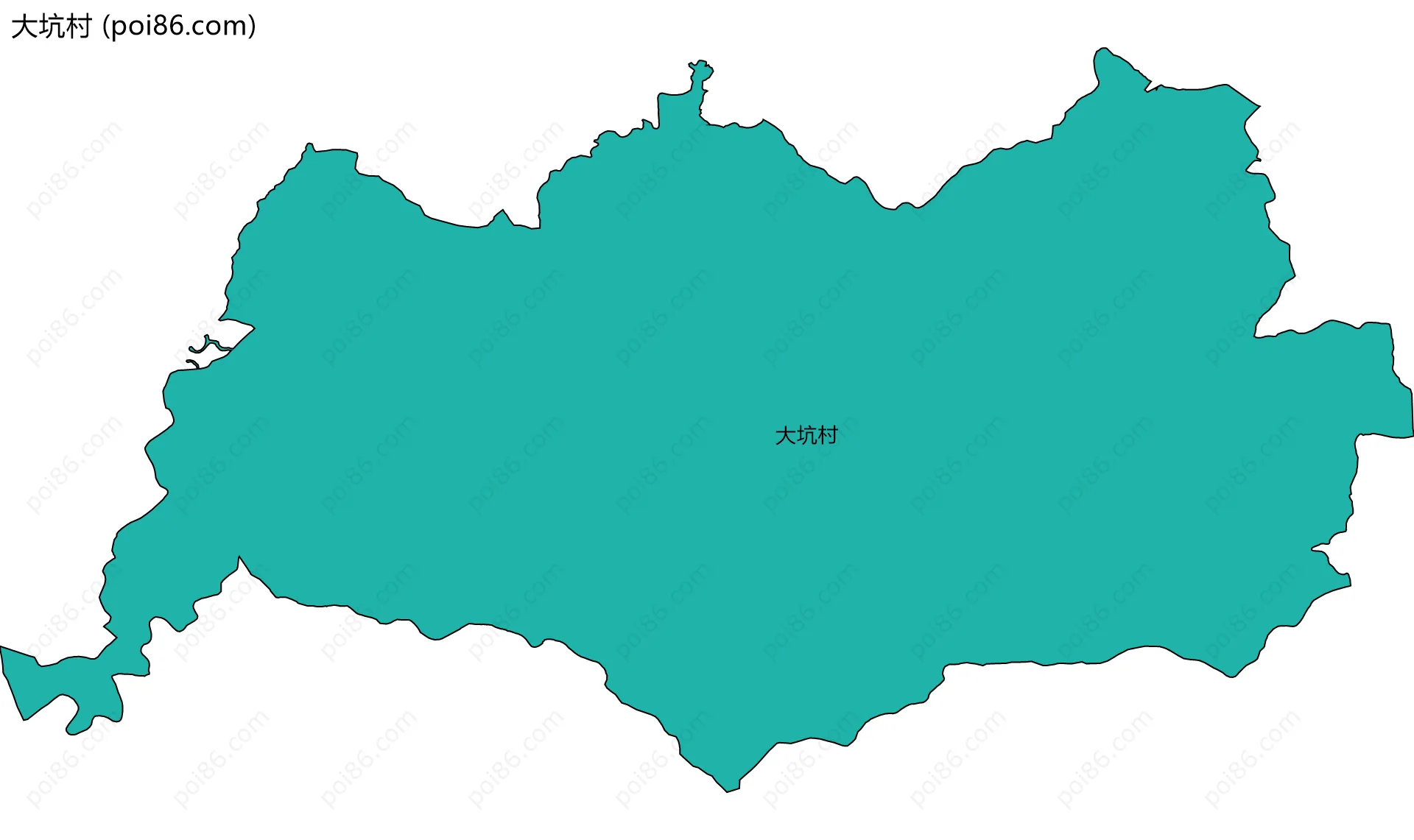 大坑村边界地图