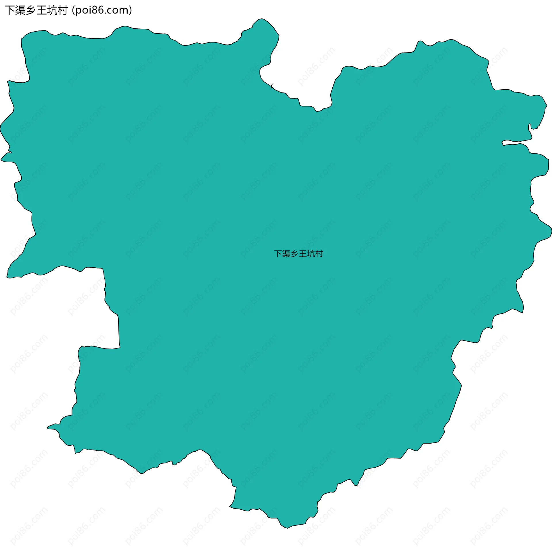 下渠乡王坑村边界地图