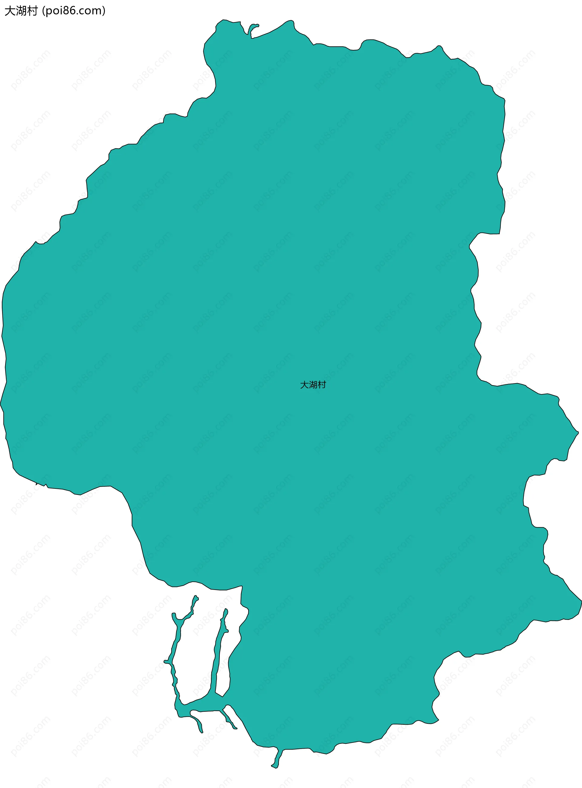 大湖村边界地图