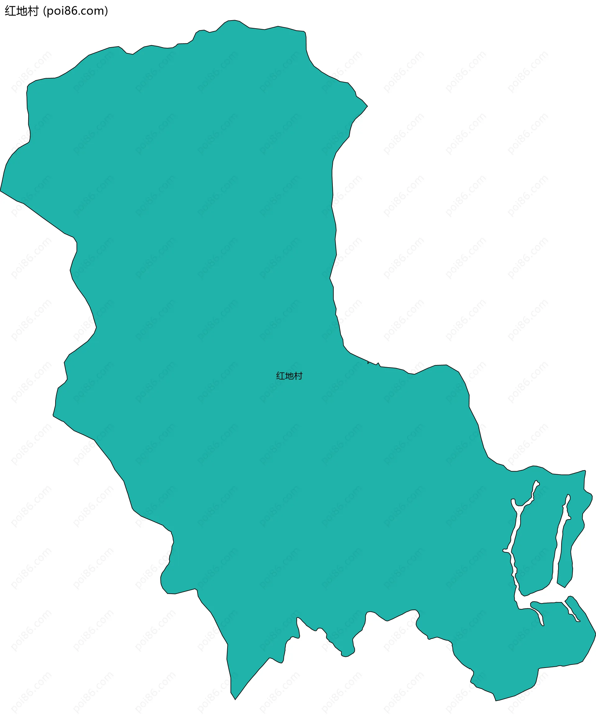 红地村边界地图