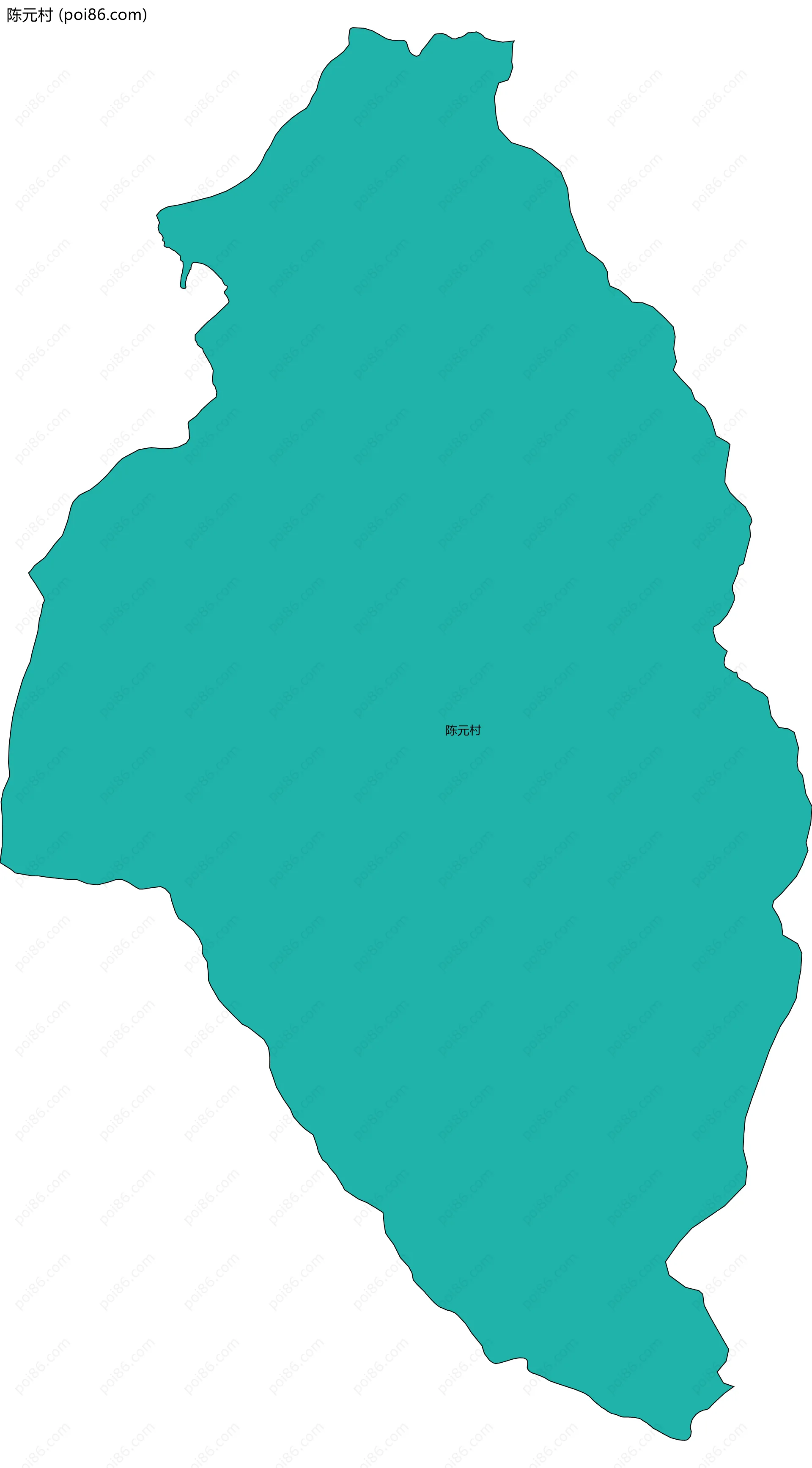 陈元村边界地图