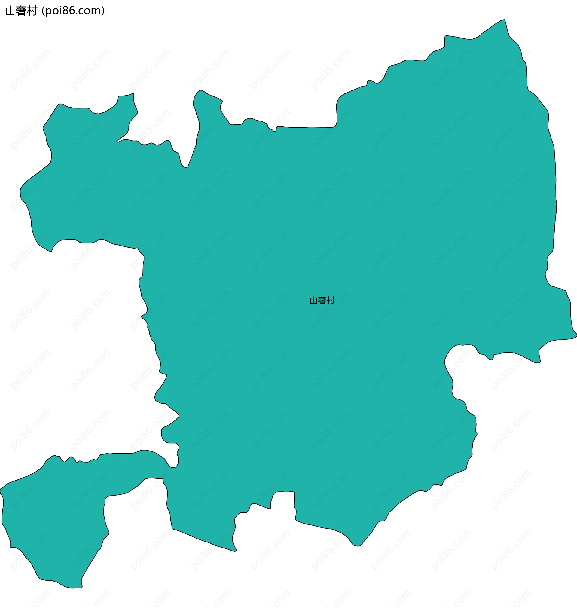 山奢村边界地图