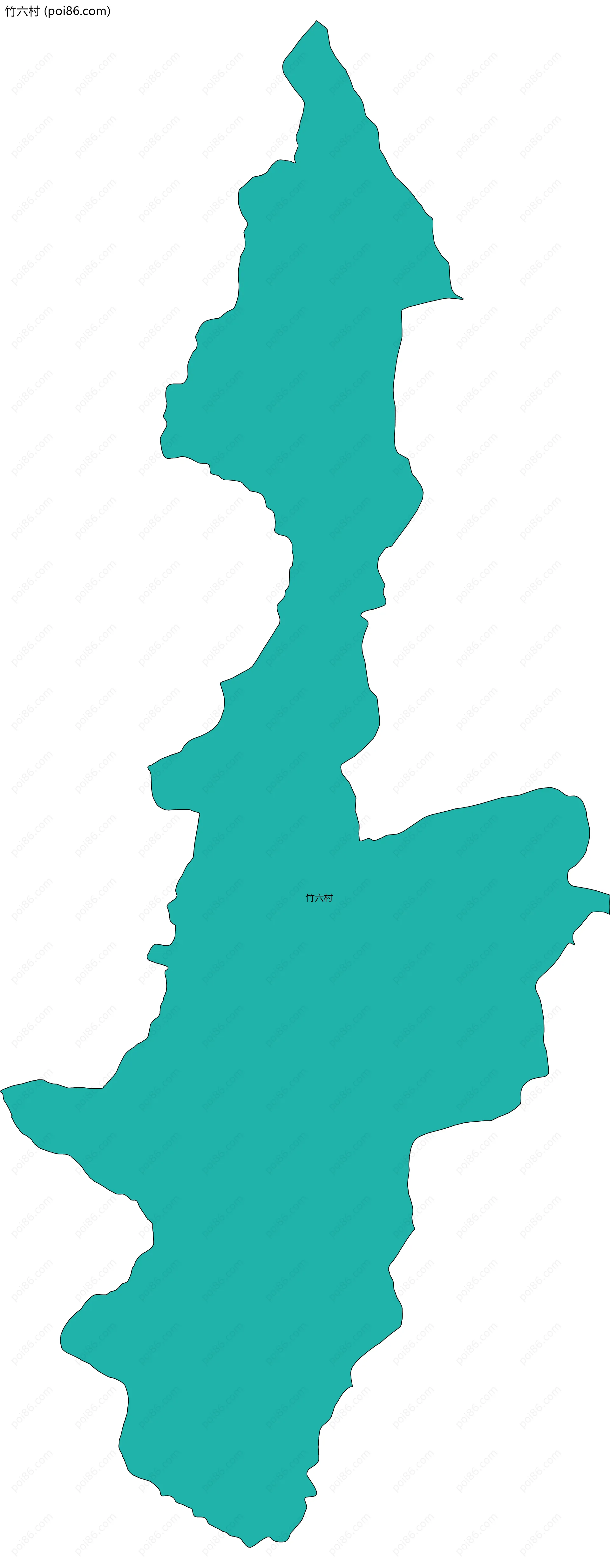竹六村边界地图