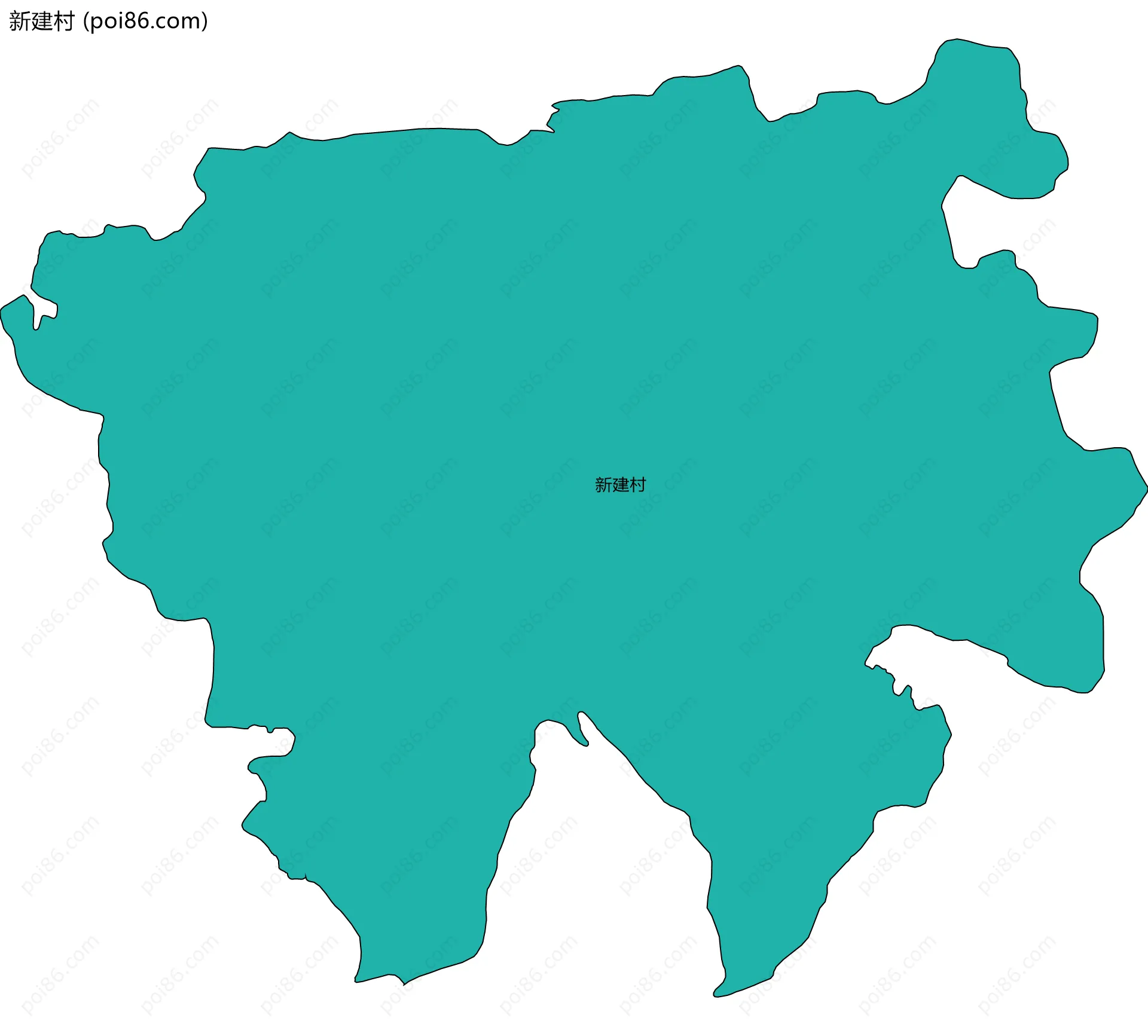 新建村边界地图