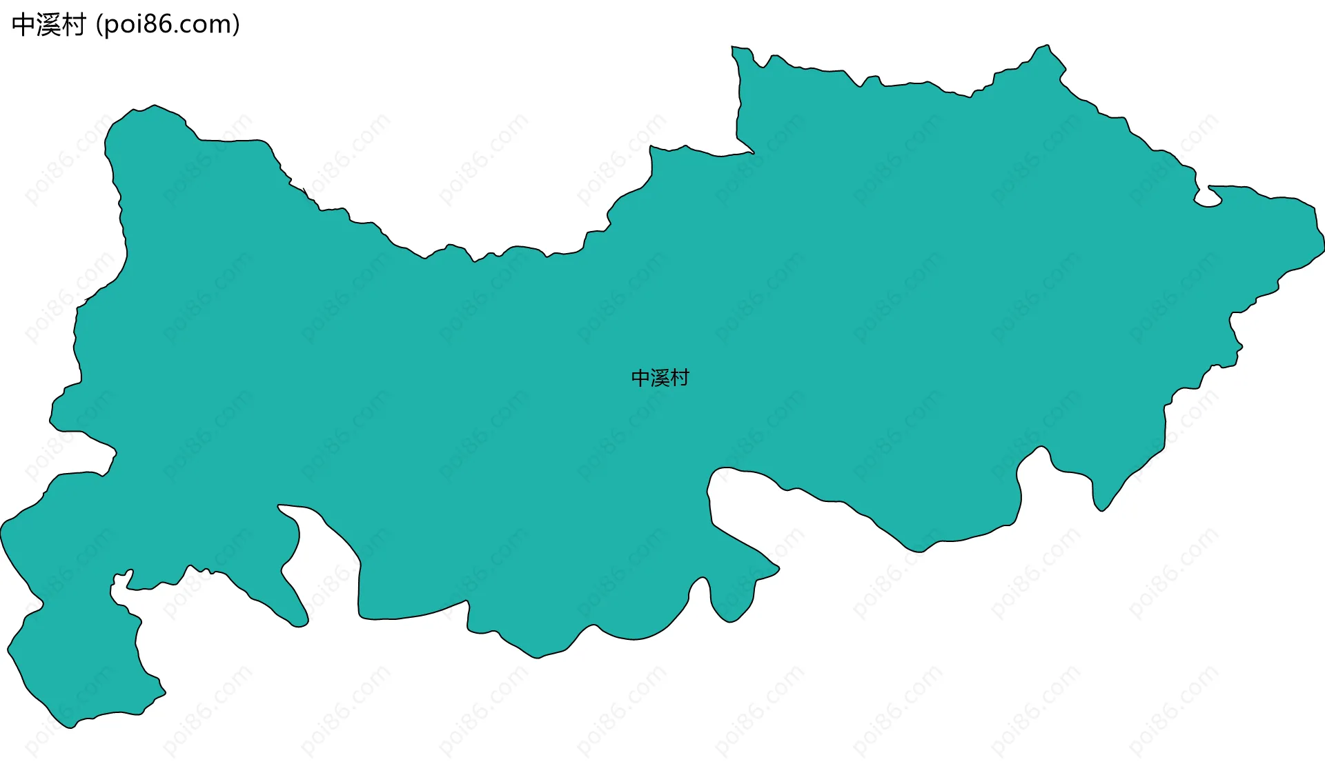 中溪村边界地图