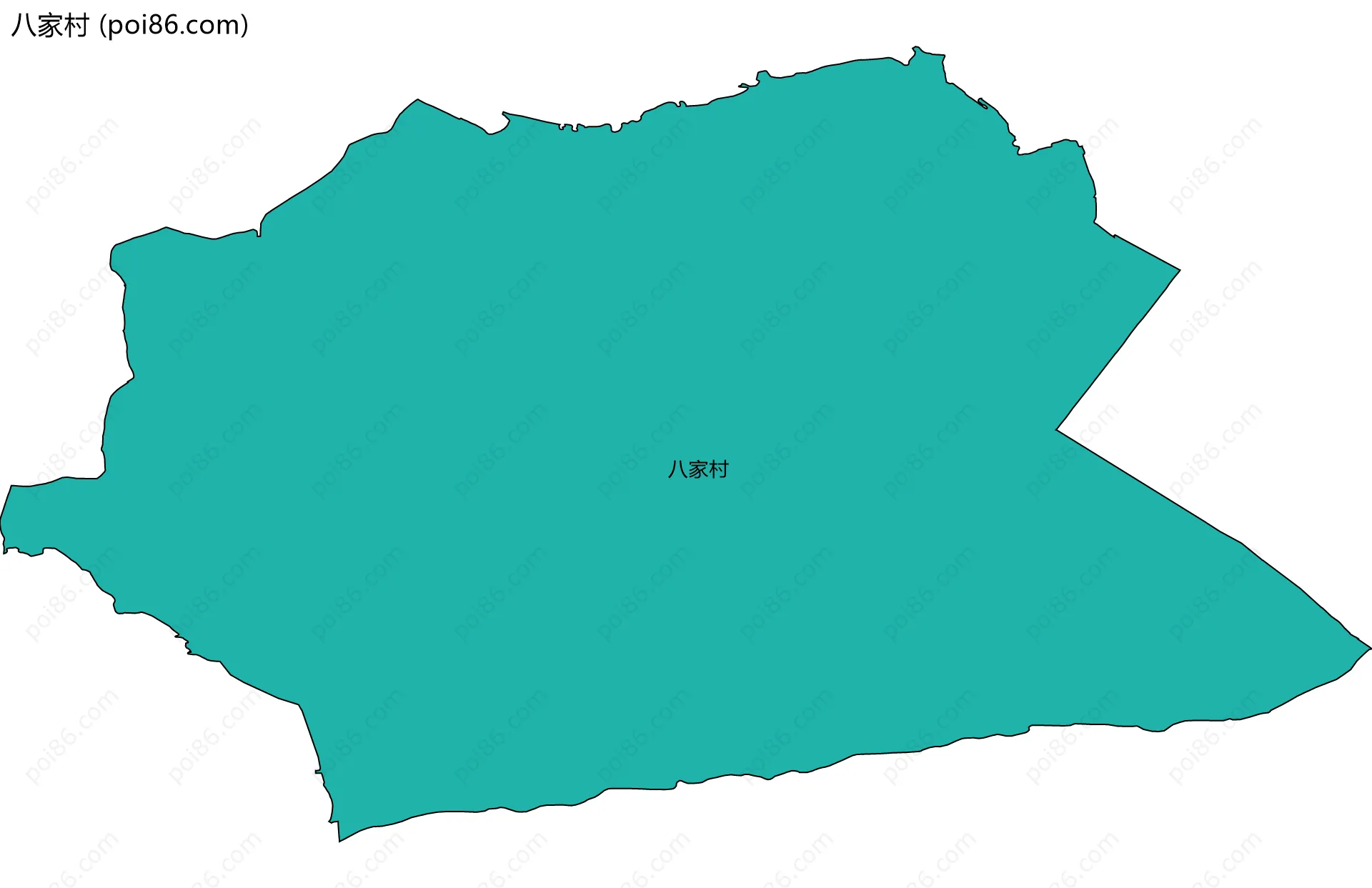 八家村边界地图
