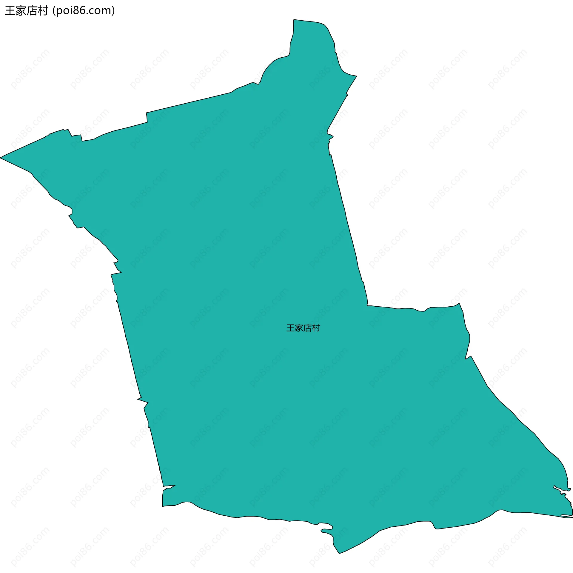 王家店村边界地图