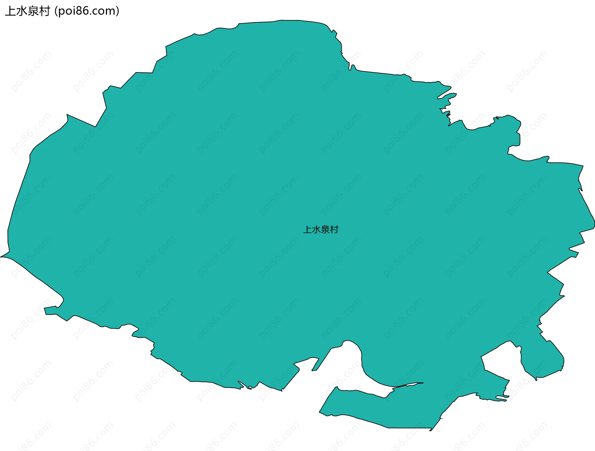 上水泉村边界地图
