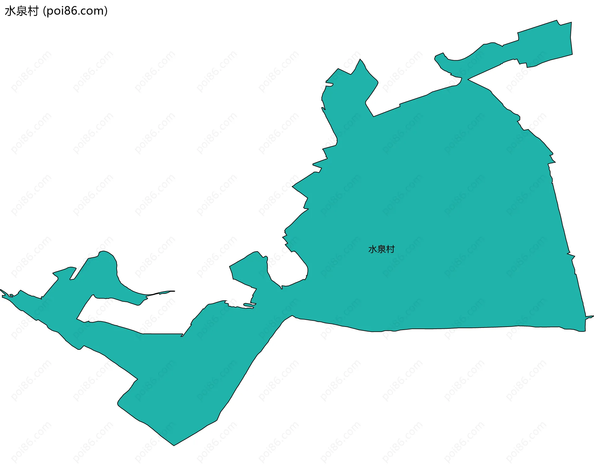水泉村边界地图