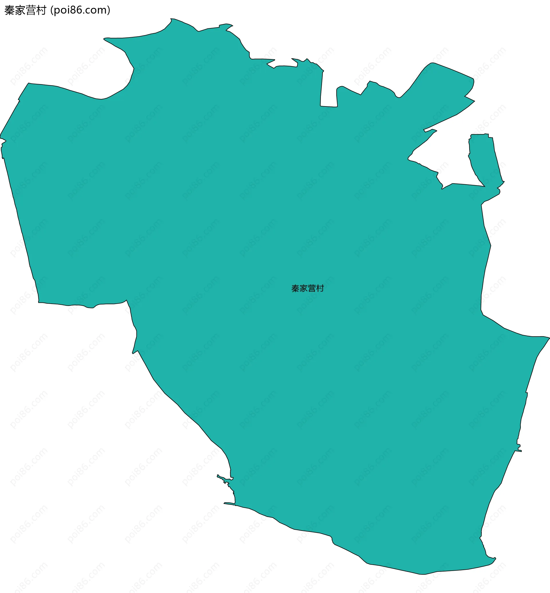 秦家营村边界地图