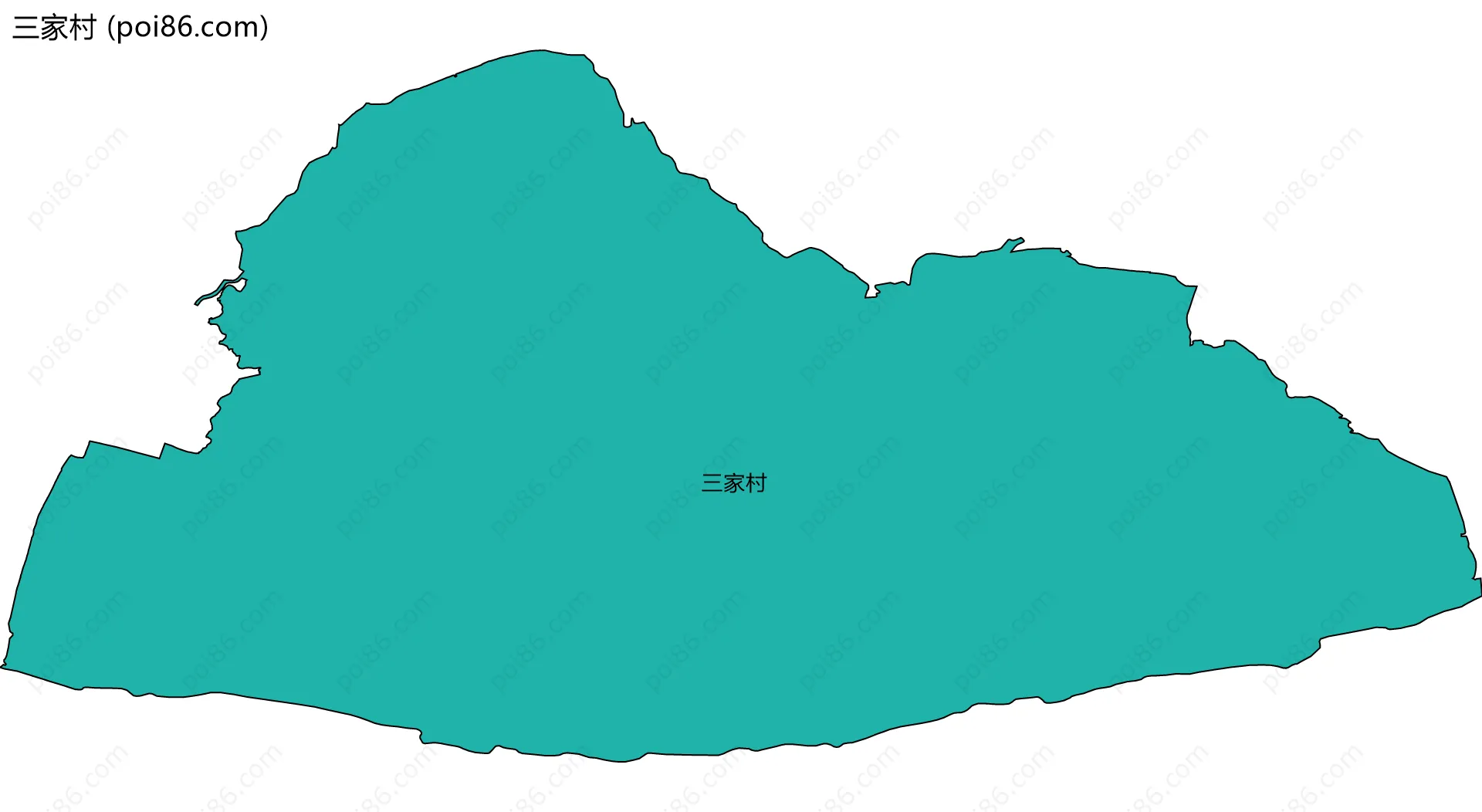 三家村边界地图