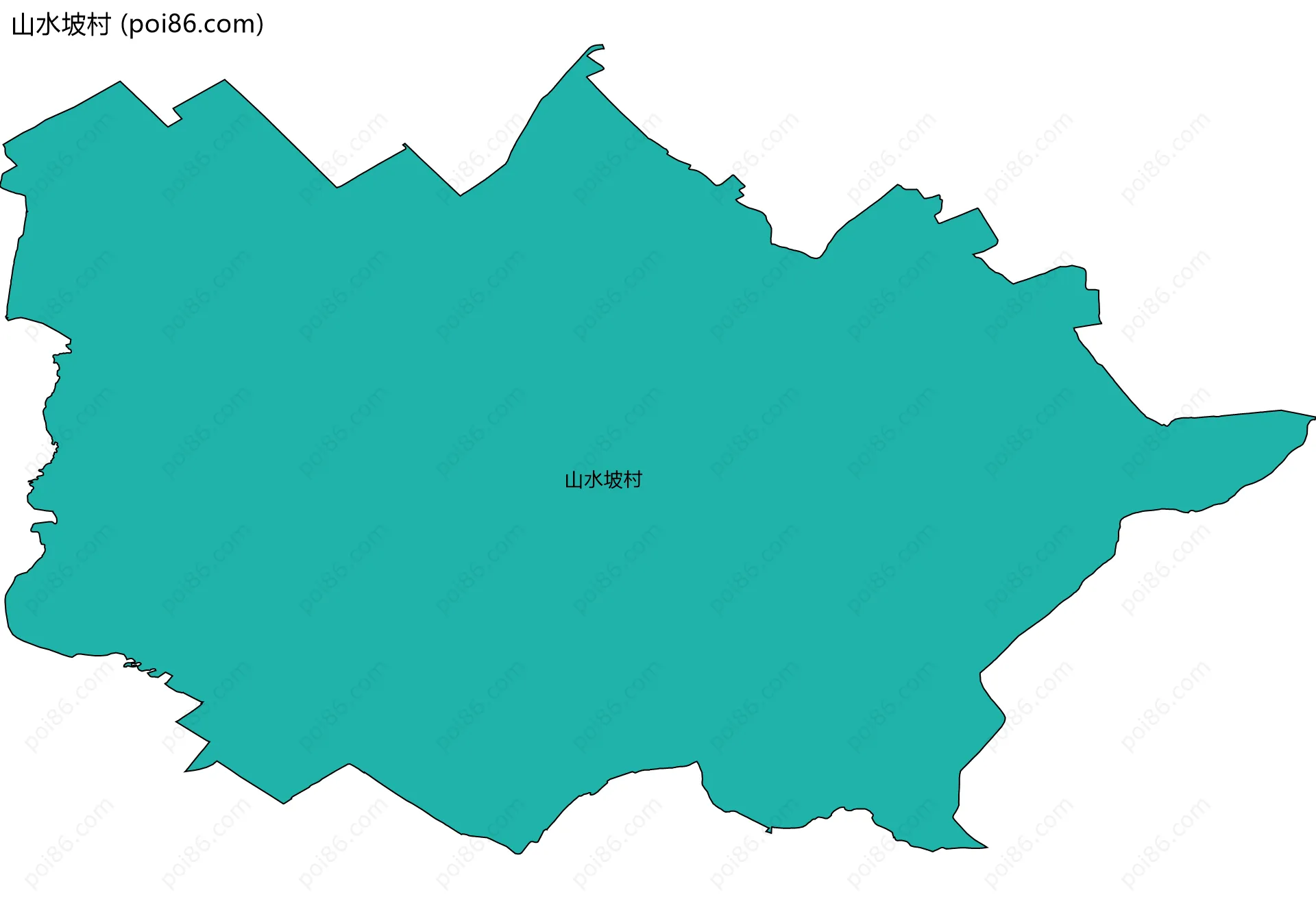 山水坡村边界地图