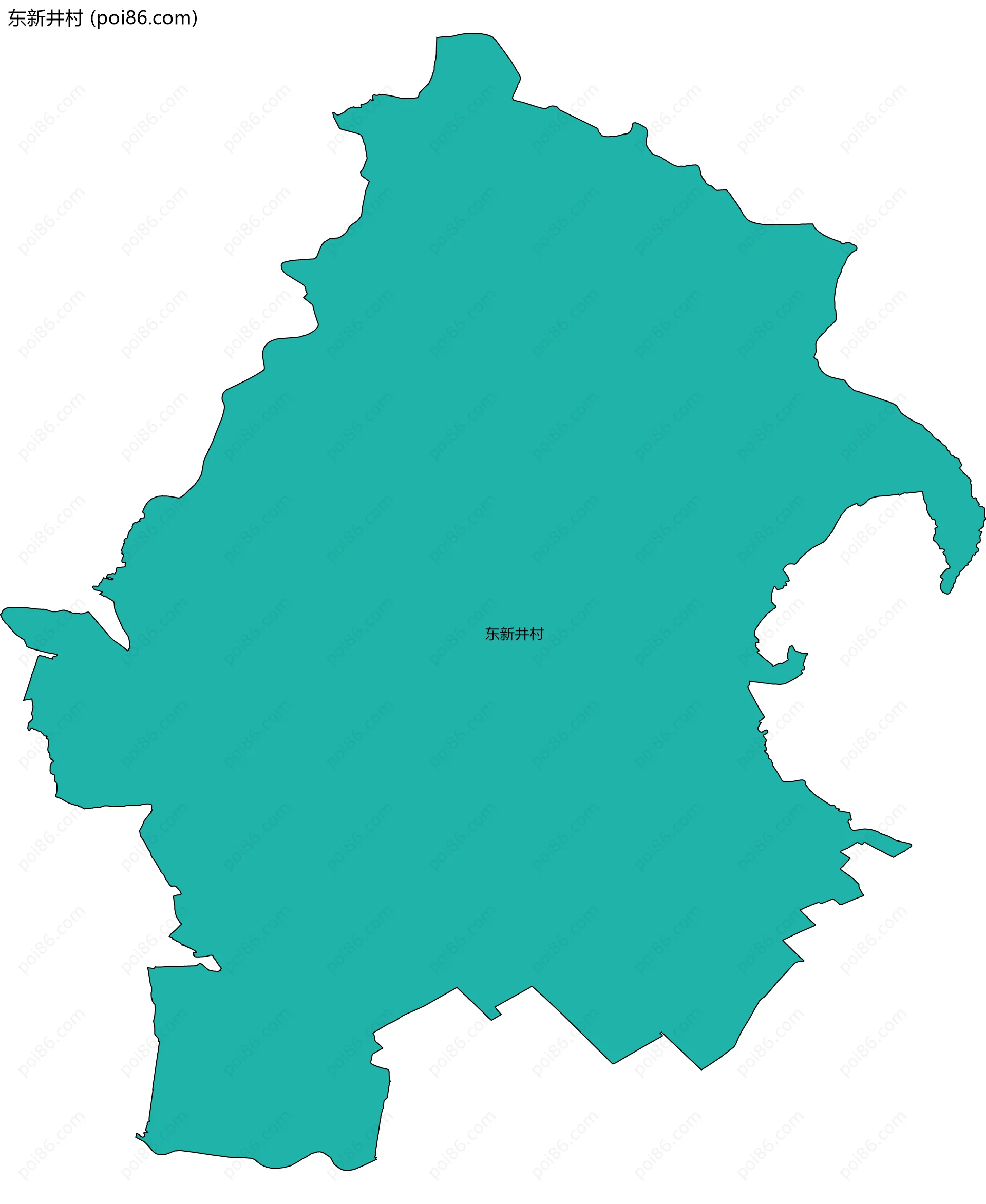 东新井村边界地图