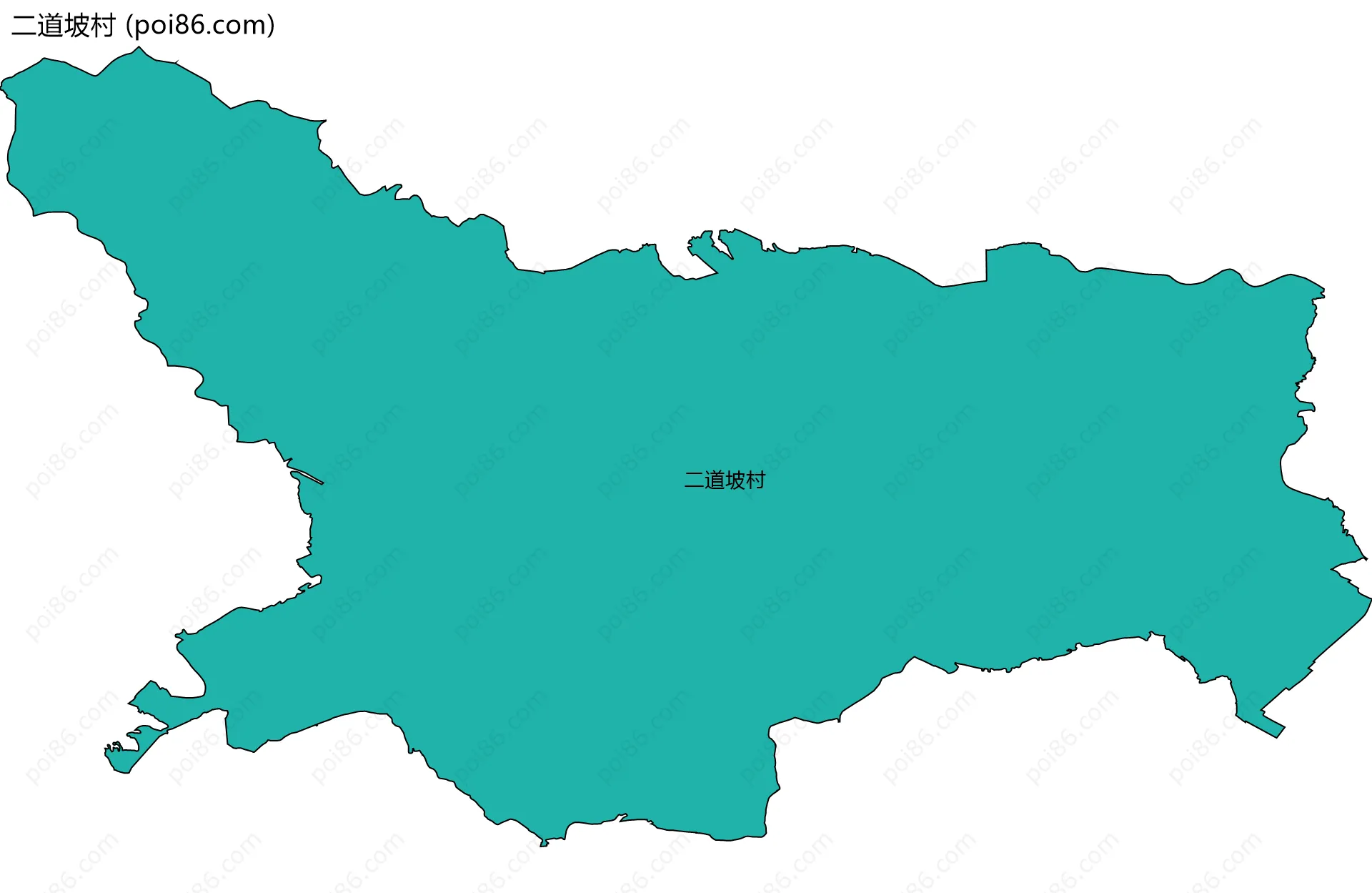 二道坡村边界地图