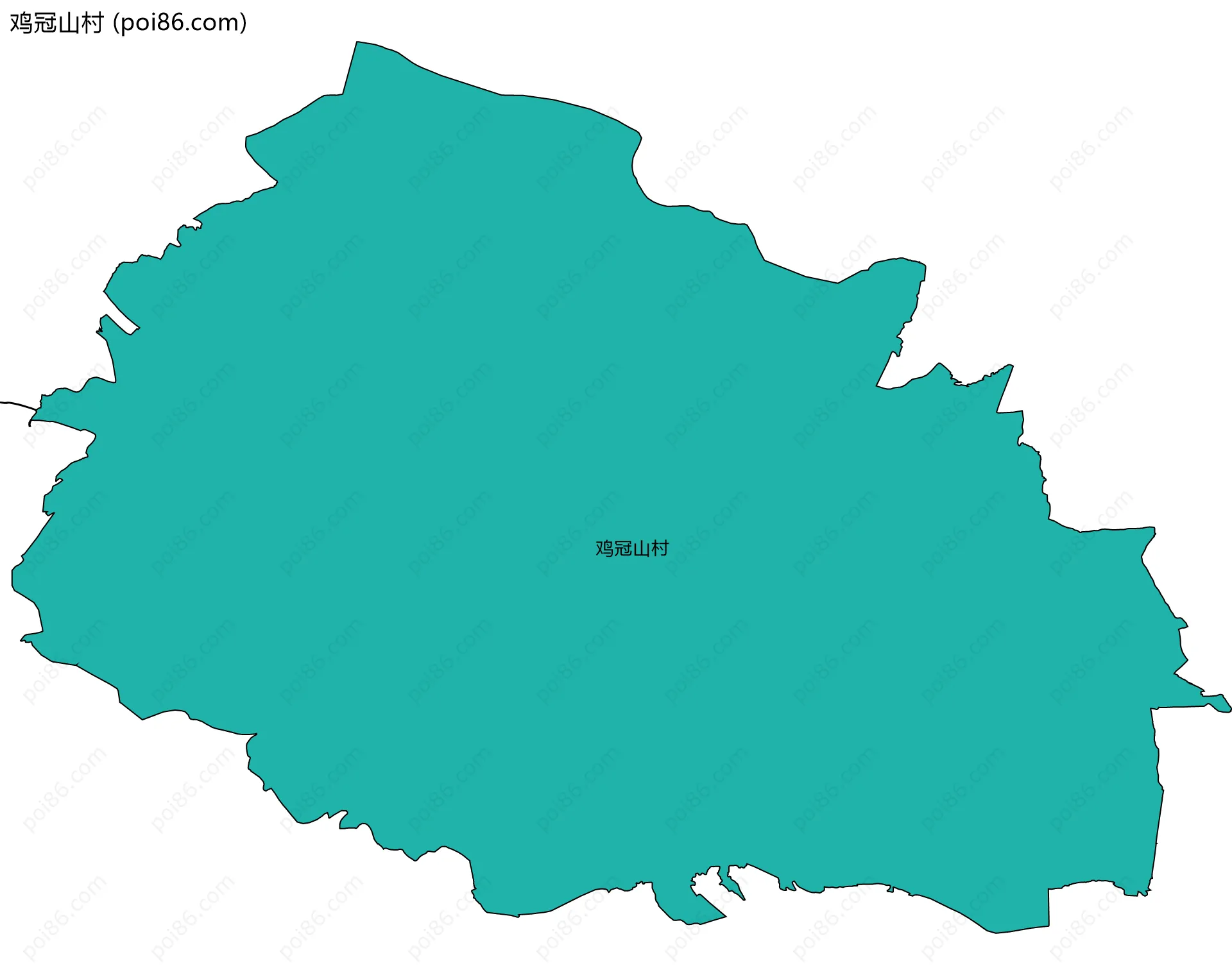 鸡冠山村边界地图