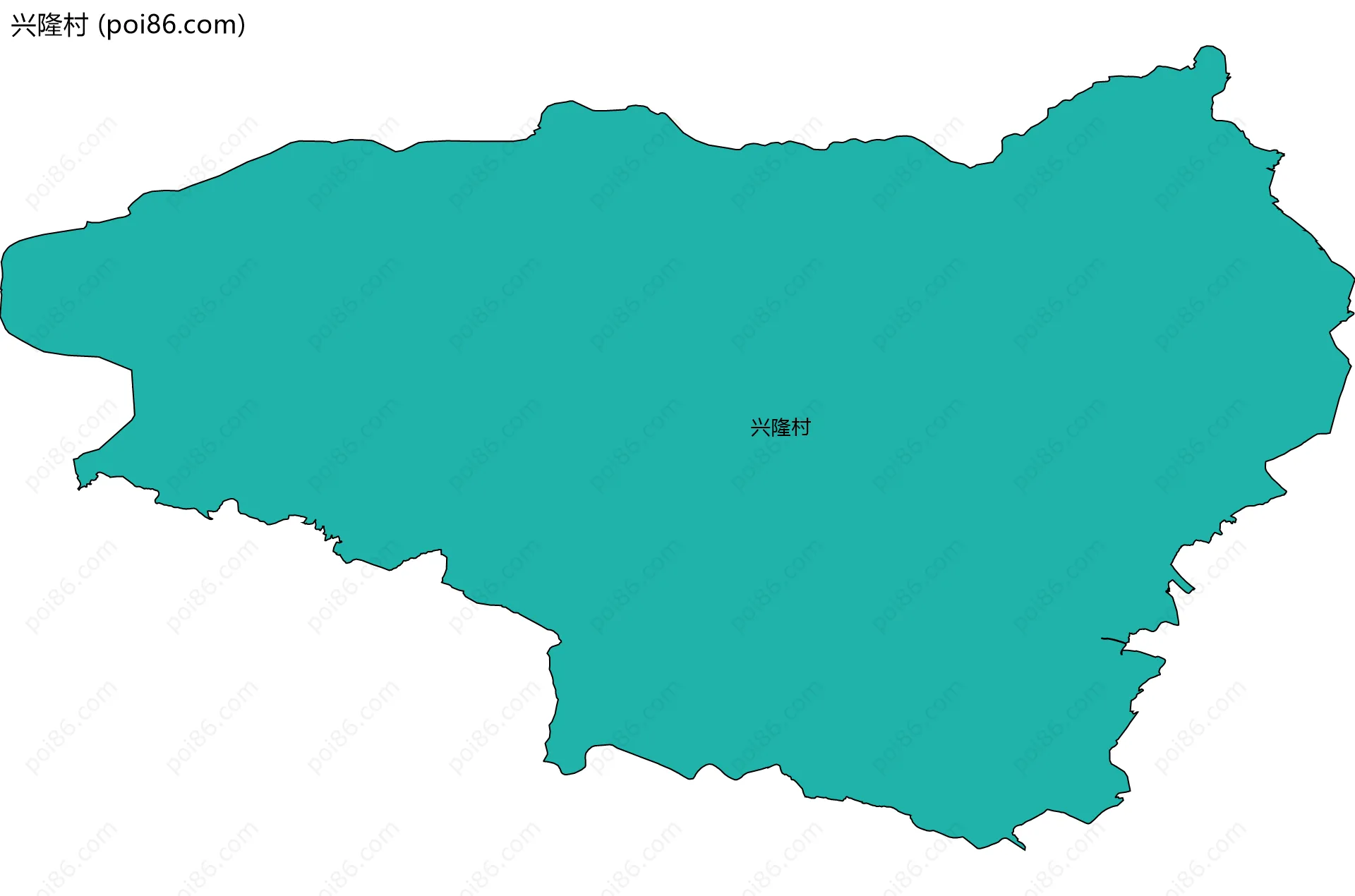 兴隆村边界地图