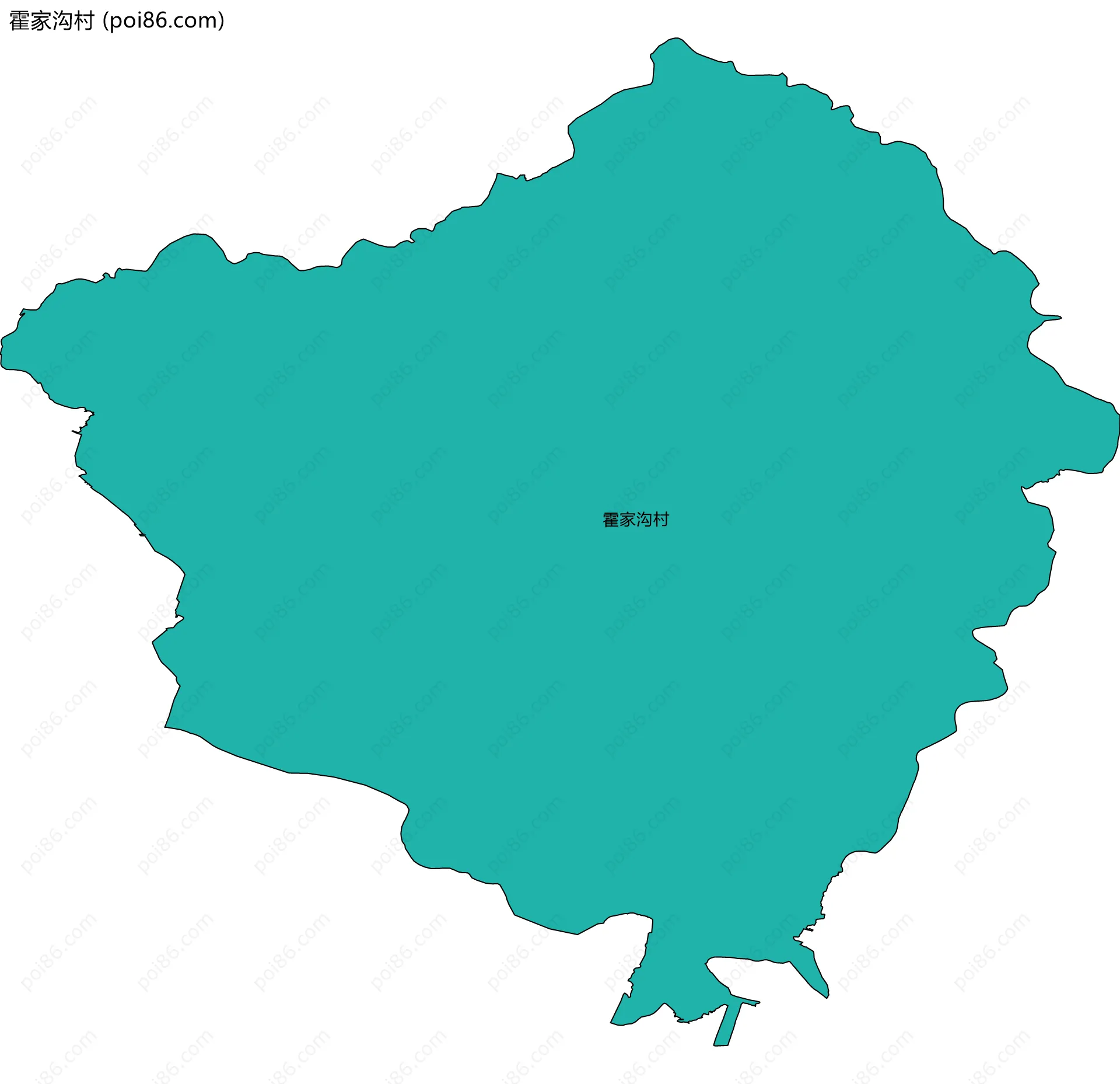 霍家沟村边界地图